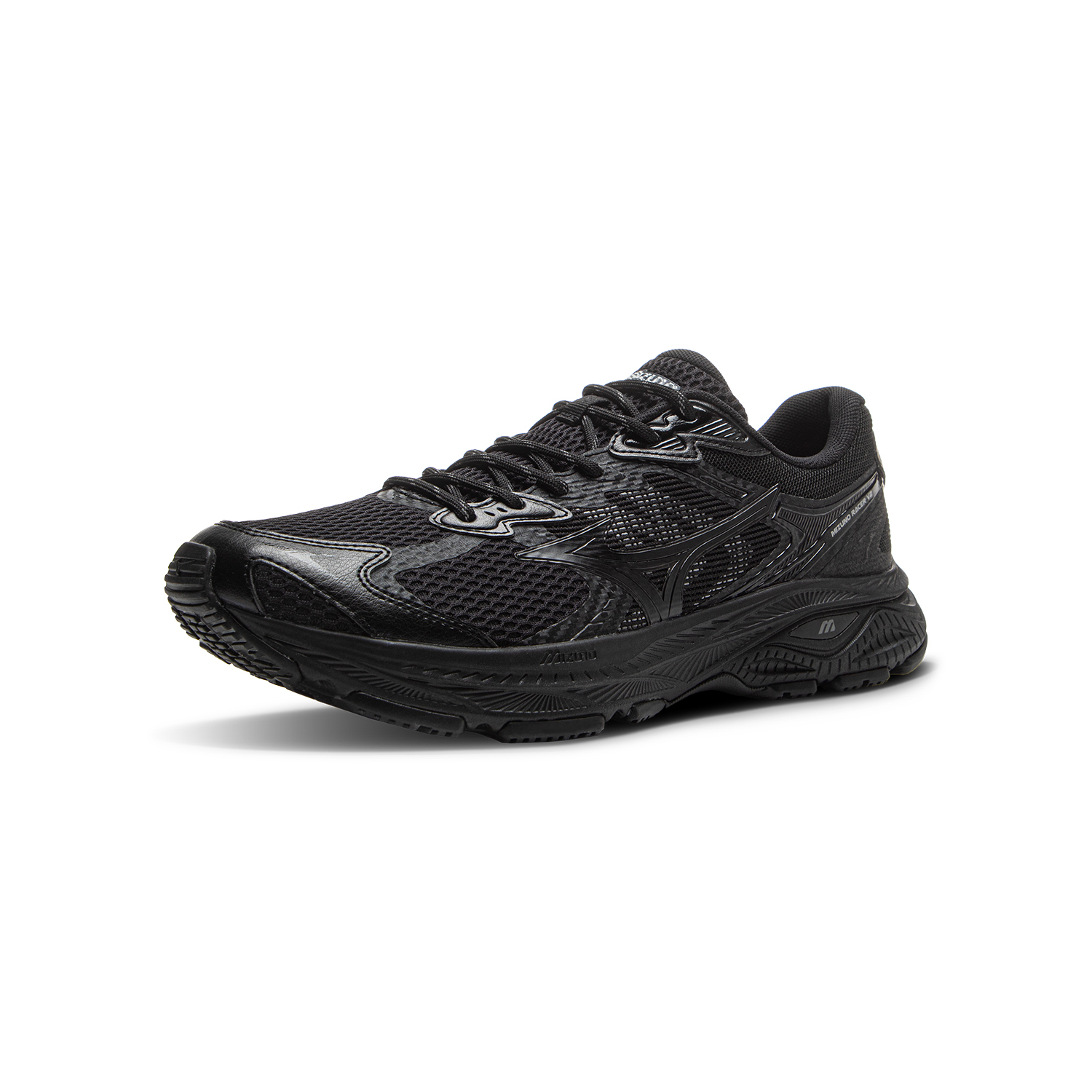 【代購】Mizuno RACER V2 Breathable Lightweight Rebound Low Top City Commute Running Shoes Unisex Black D1GH250604