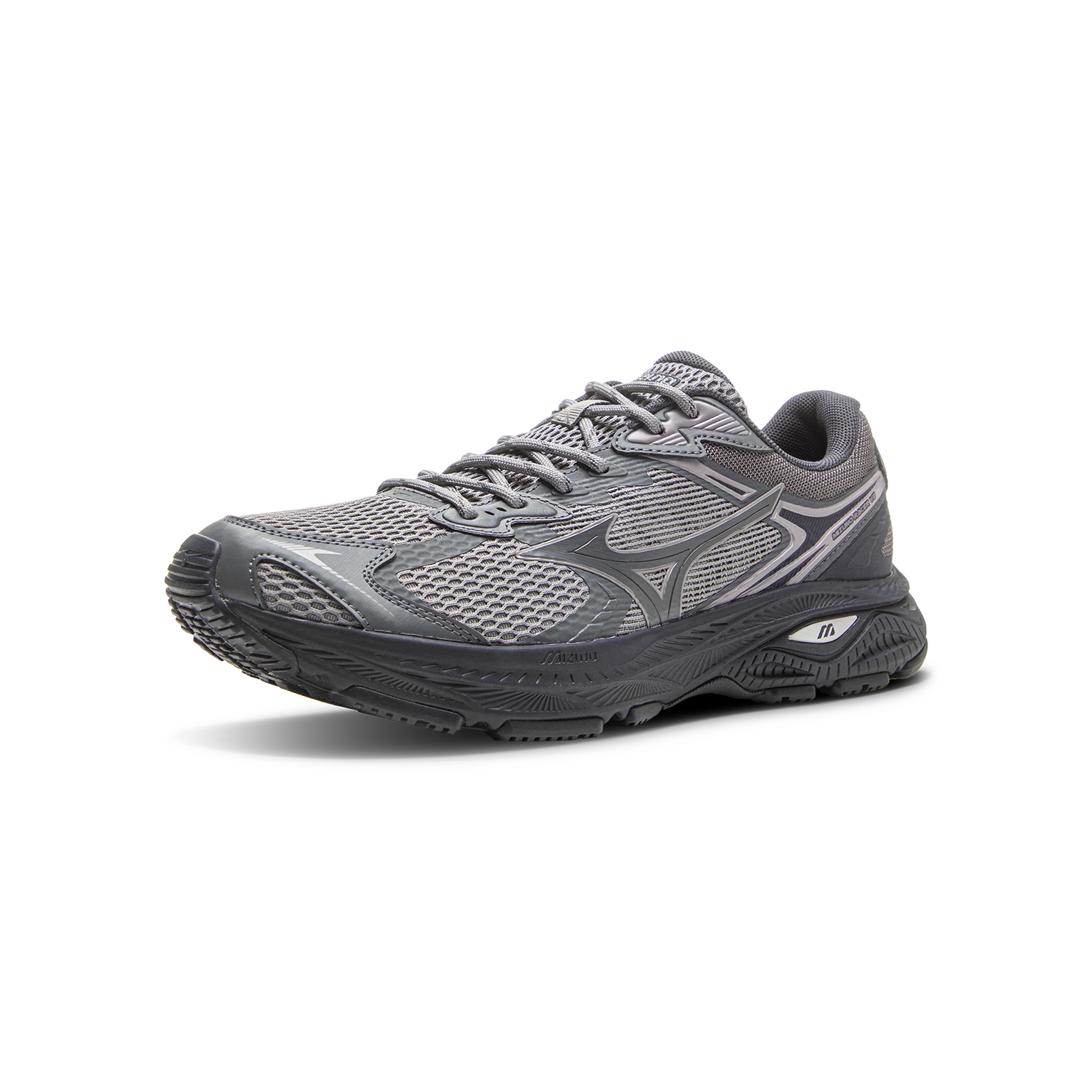 【代購】Mizuno RACER V2 Slip Resistant, Abrasion Resistant, Breathable Low top Sprint Running Shoes Unisex Carbon Gray D1GH250603