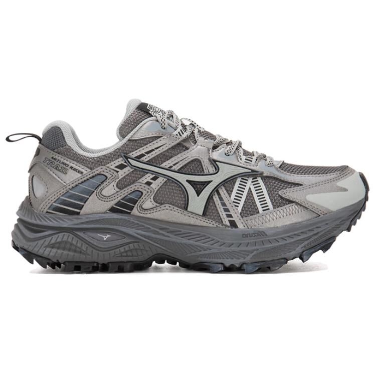 【代購】Mizuno Racer Trail Cushioning Abrasion Resistant Breathable Running Shoes Unisex Dark Gray D1GH2238-12