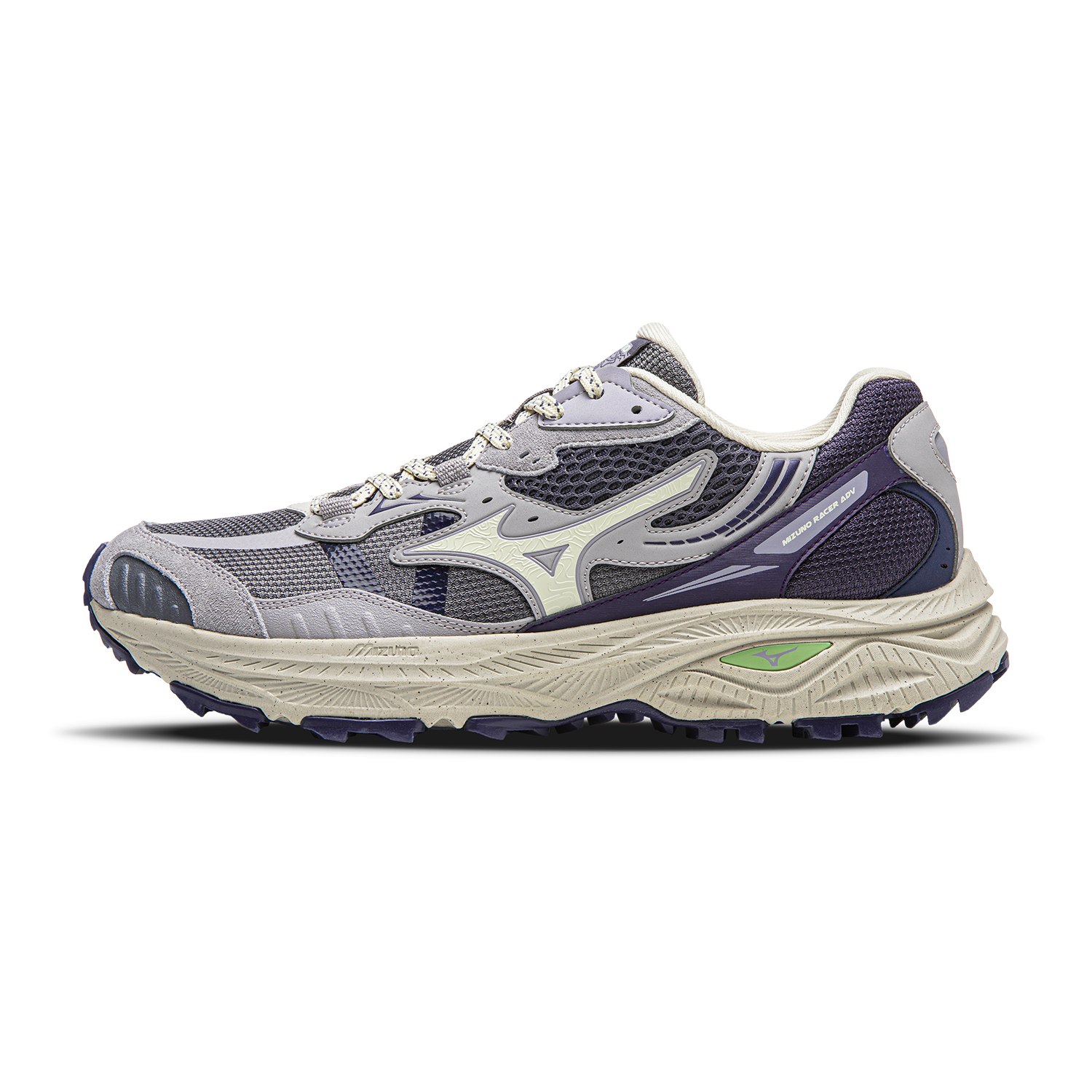 【代購】Mizuno Racer ADV Low top Lightweight EVA Material Casual Trail Running Shoes Unisex Purple Mist Spirit D1GH241211