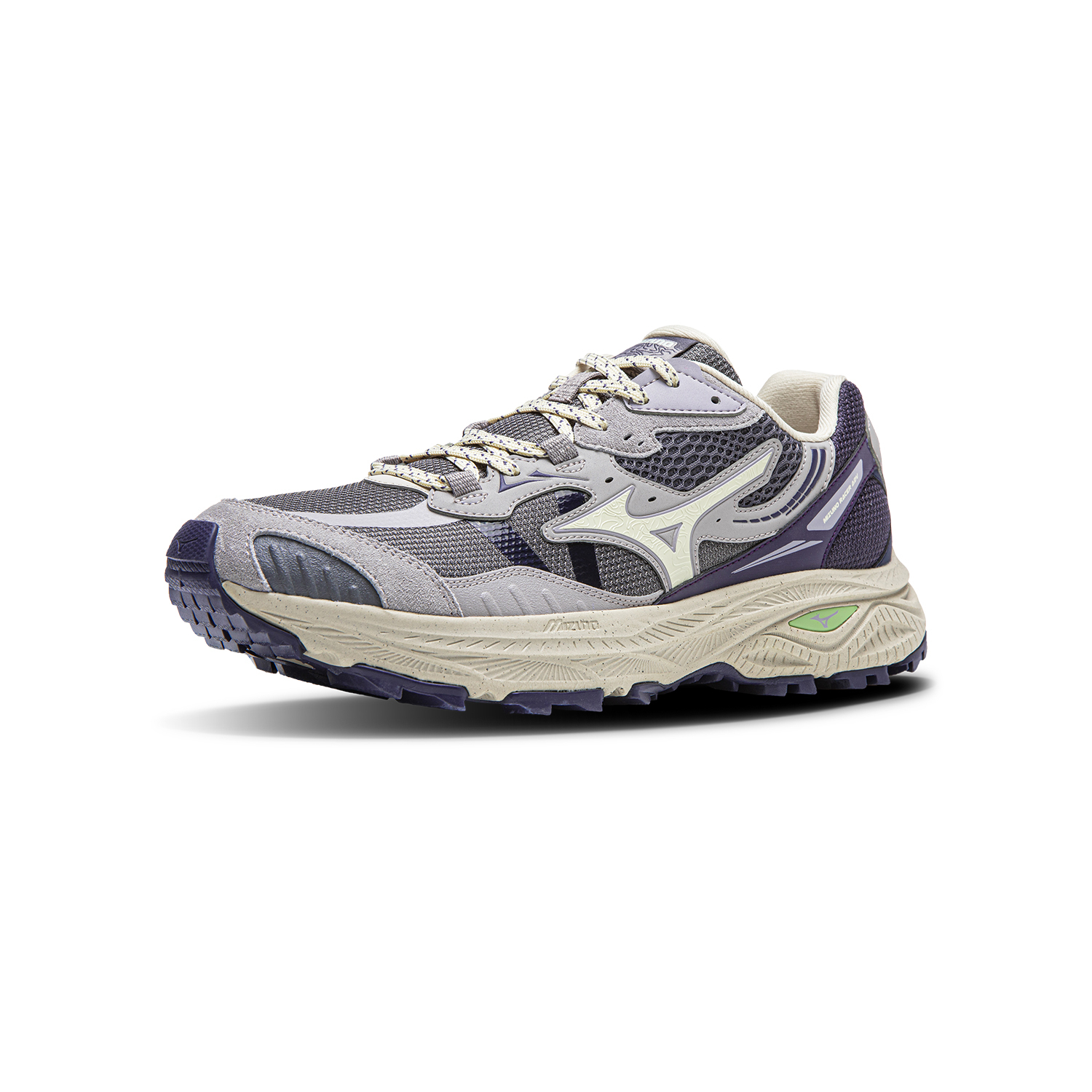 【代購】Mizuno Racer ADV Low top Lightweight EVA Material Casual Trail Running Shoes Unisex Purple Mist Spirit D1GH241211