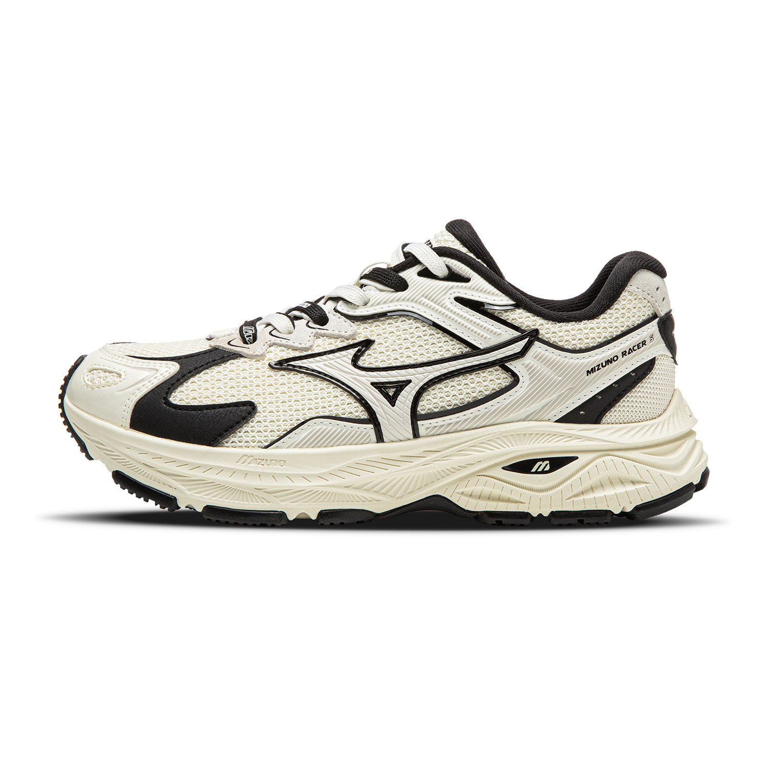 【代購】Mizuno Racer S Low top Running Shoes Unisex Ecru D1GH253503