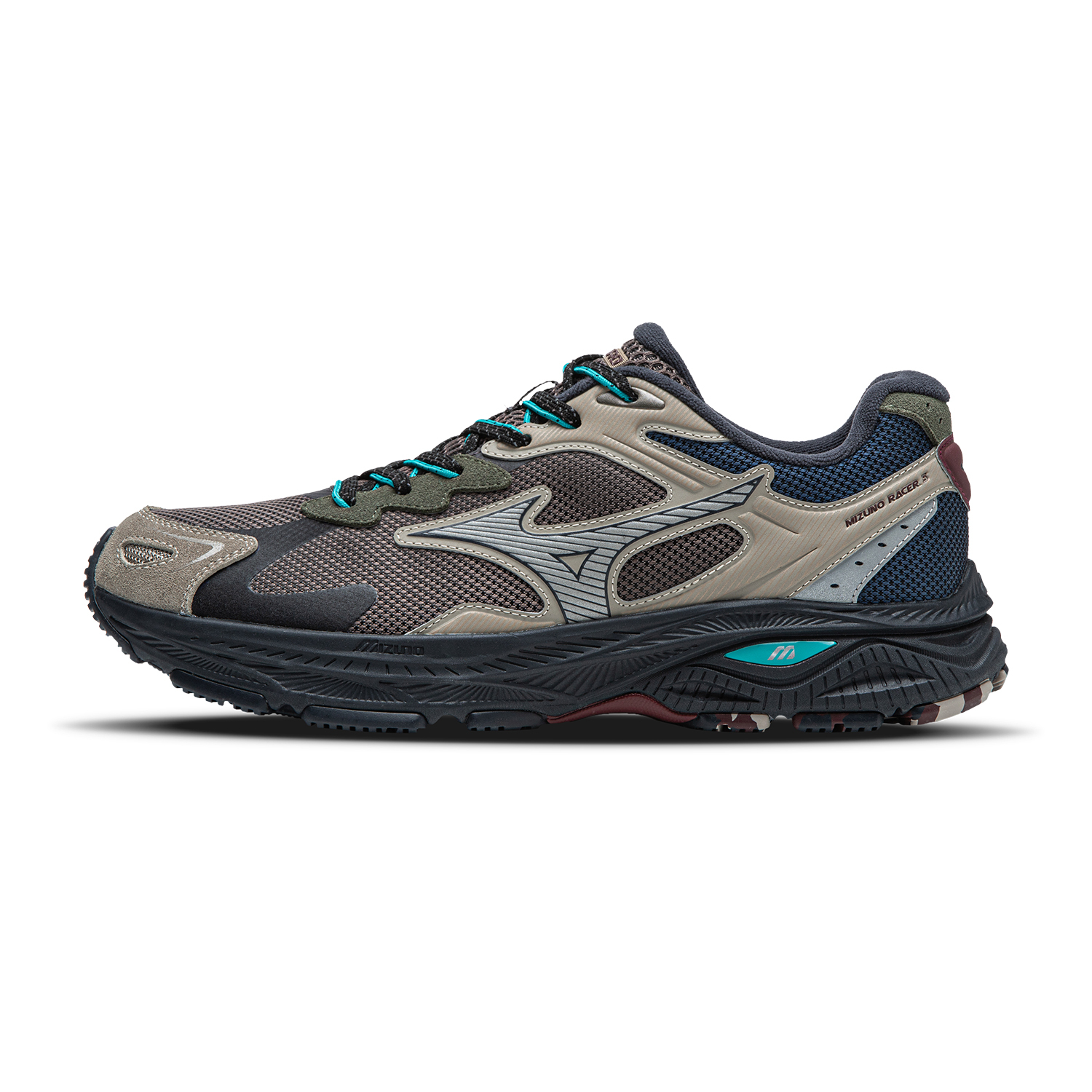 【代購】Mizuno Racer S Low top EVA Midsole City Commute Running Shoes Unisex Iron Tower Gray D1GH263506
