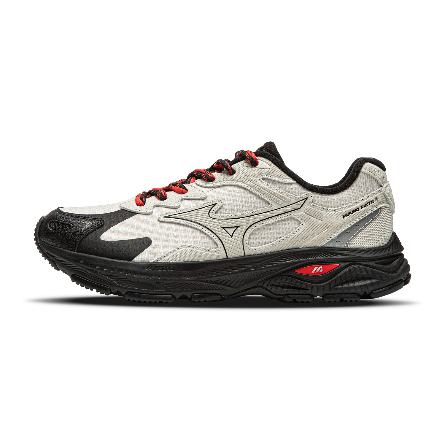 【代購】Mizuno Racer S Low top Casual Long Distance Running For Urban Commute Running Shoes Unisex Light Bright Gray D1GH263503