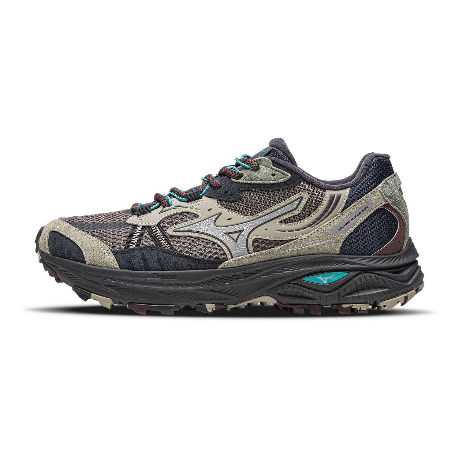 【代購】POIZON x Mizuno Racer ADV Low top Long Distance Running Sprint Running Shoes Unisex Iron Tower Gray D1GH241214