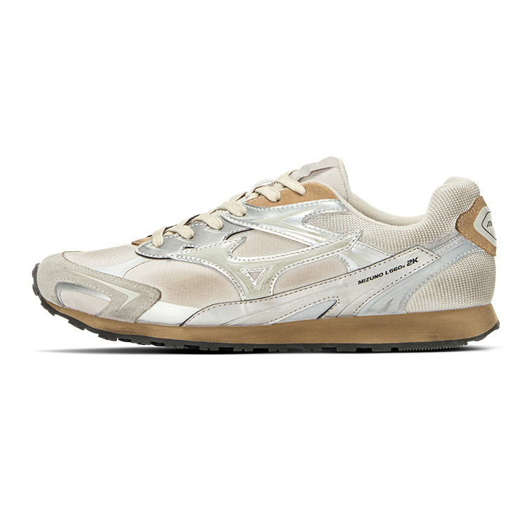 【代購】Mizuno LG 60S Slip Resistant Abrasion Resistant Low top Casual Shoes Unisex Light Gray D1GH242101