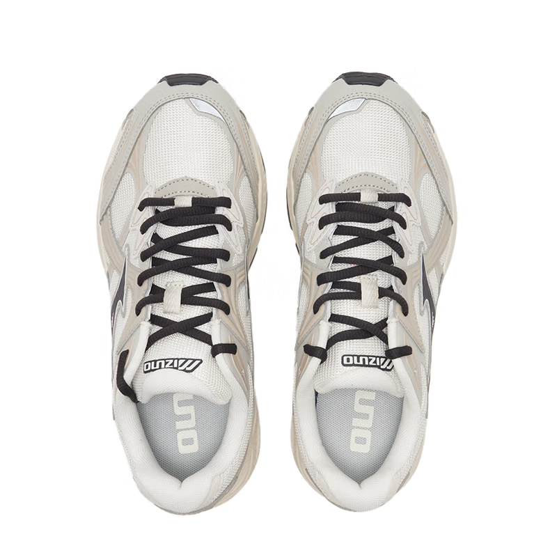 【代購】Mizuno LG 10S Shock Absorbers Slip Resistant Low top Casual Running Shoes Unisex Ecru D1GH2424-09