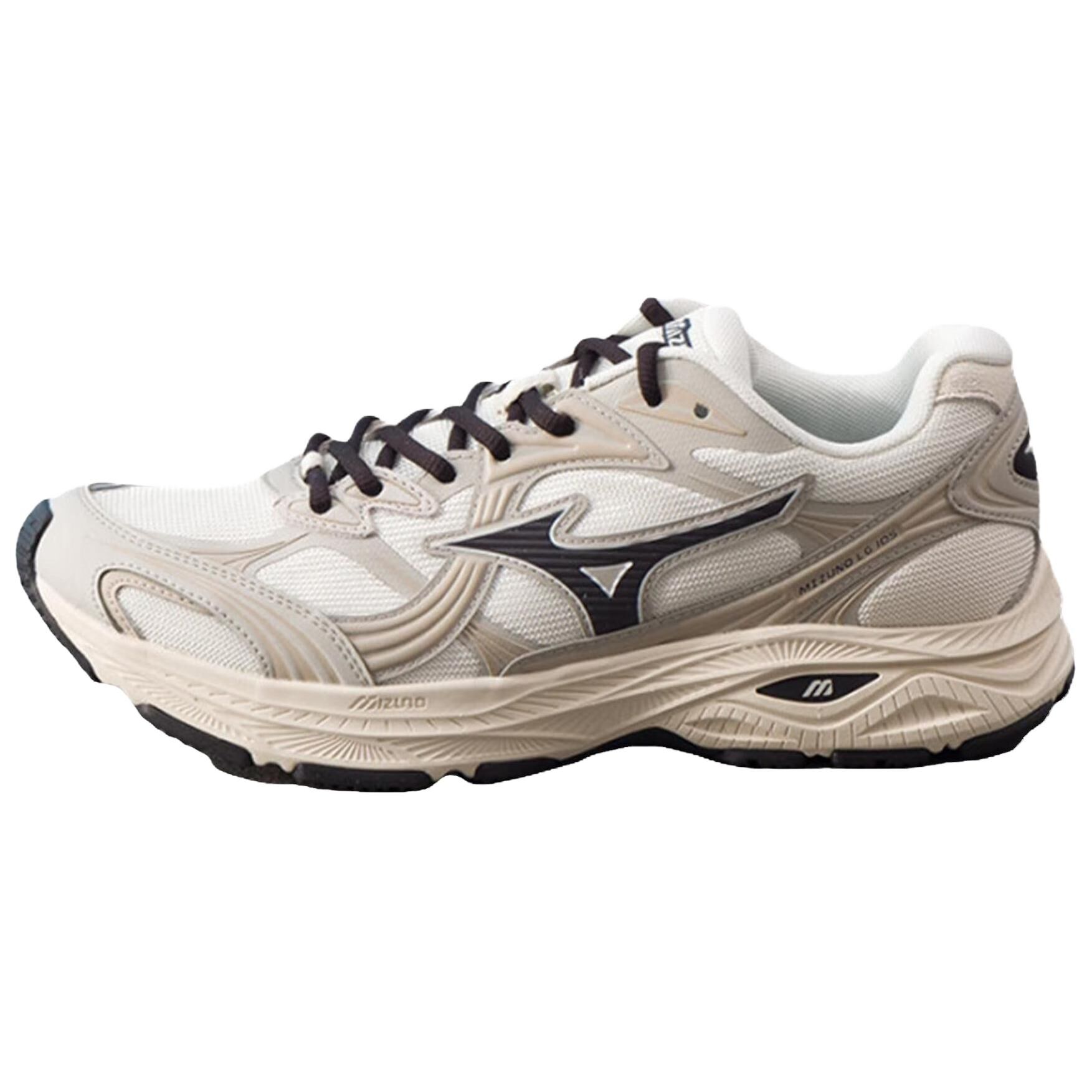 【代購】Mizuno LG 10S Shock Absorbers Slip Resistant Low top Casual Running Shoes Unisex Ecru D1GH2424-09