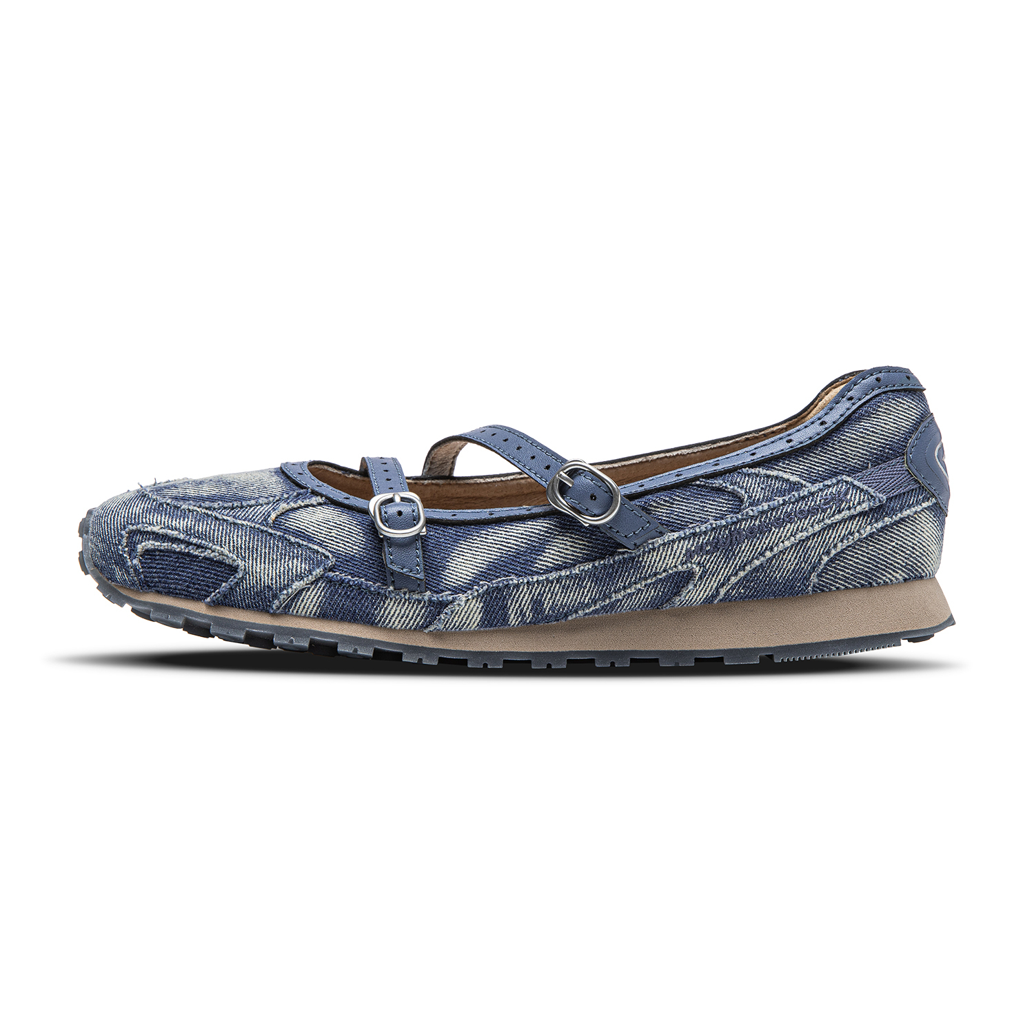 【代購】Mizuno LG 60S Thin Sole Shoes, Ballet Shoes, Mary Jane Shoes Low top Casual Shoes Women's Denim Blue D1GH253001