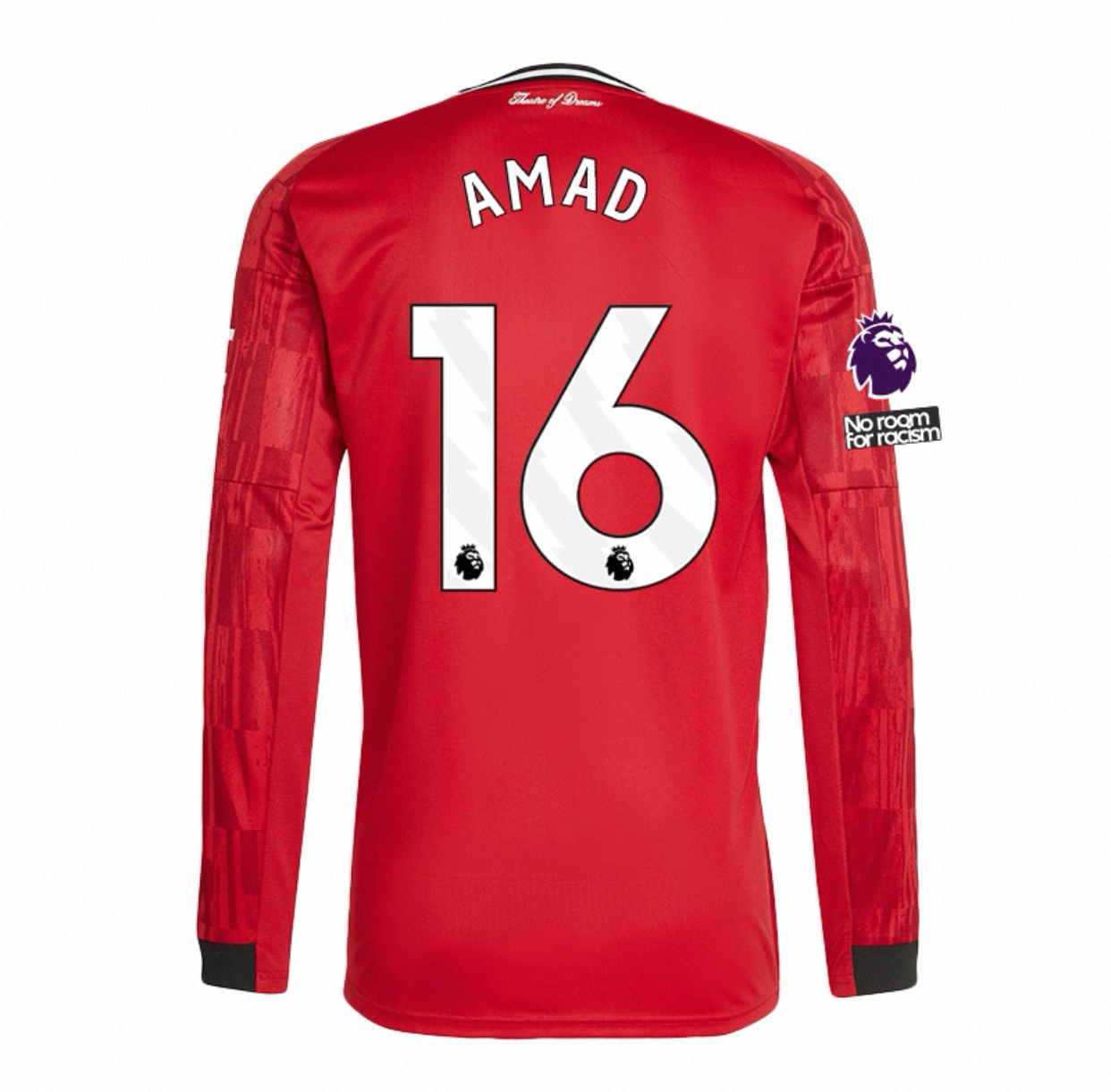 2025 Manchester United Authentic LS Home Shirt with Nameset & Patch (雙號碼)