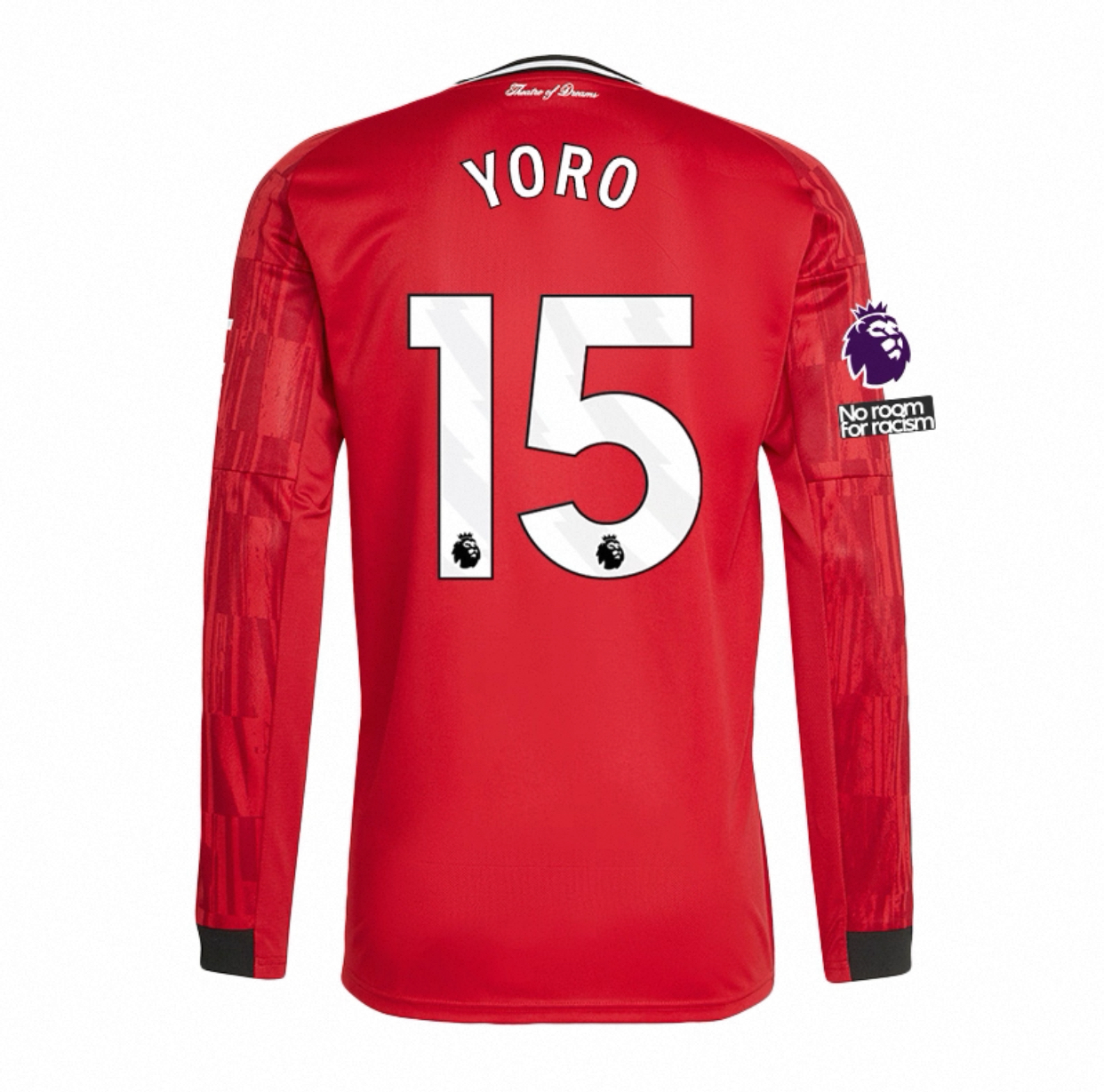 2025 Manchester United Authentic LS Home Shirt with Nameset & Patch (雙號碼)