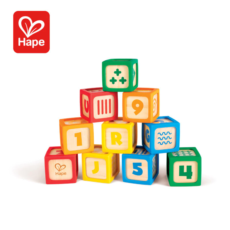 Hape Silicone & Wood Blocks 10 Pieces, E0131
