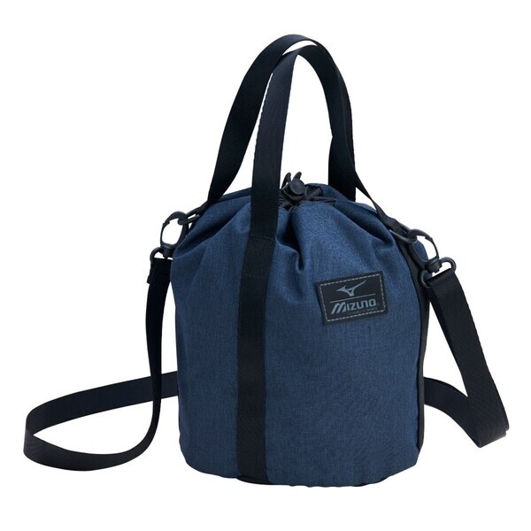 Mizuno 美津濃 D3TMC50614 水桶包 束口包 側背包 肩背 斜背 海軍藍