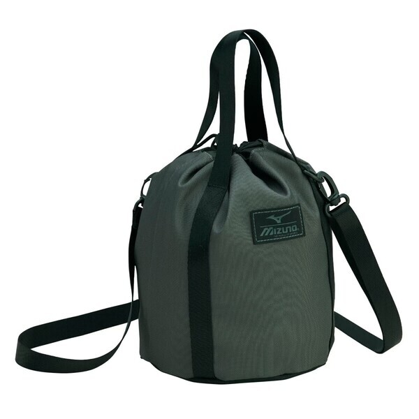 Mizuno 美津濃 D3TMC50638 水桶包 束口包 側背包 肩背 斜背 墨綠