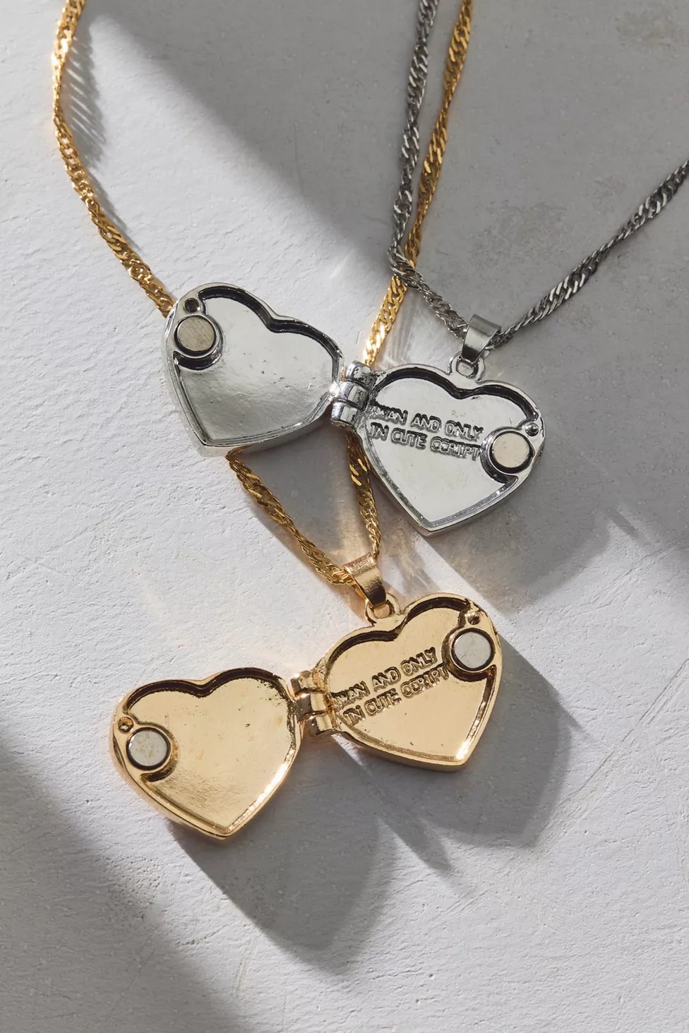 BFF黑粉紅色愛心好友雙項鍊組