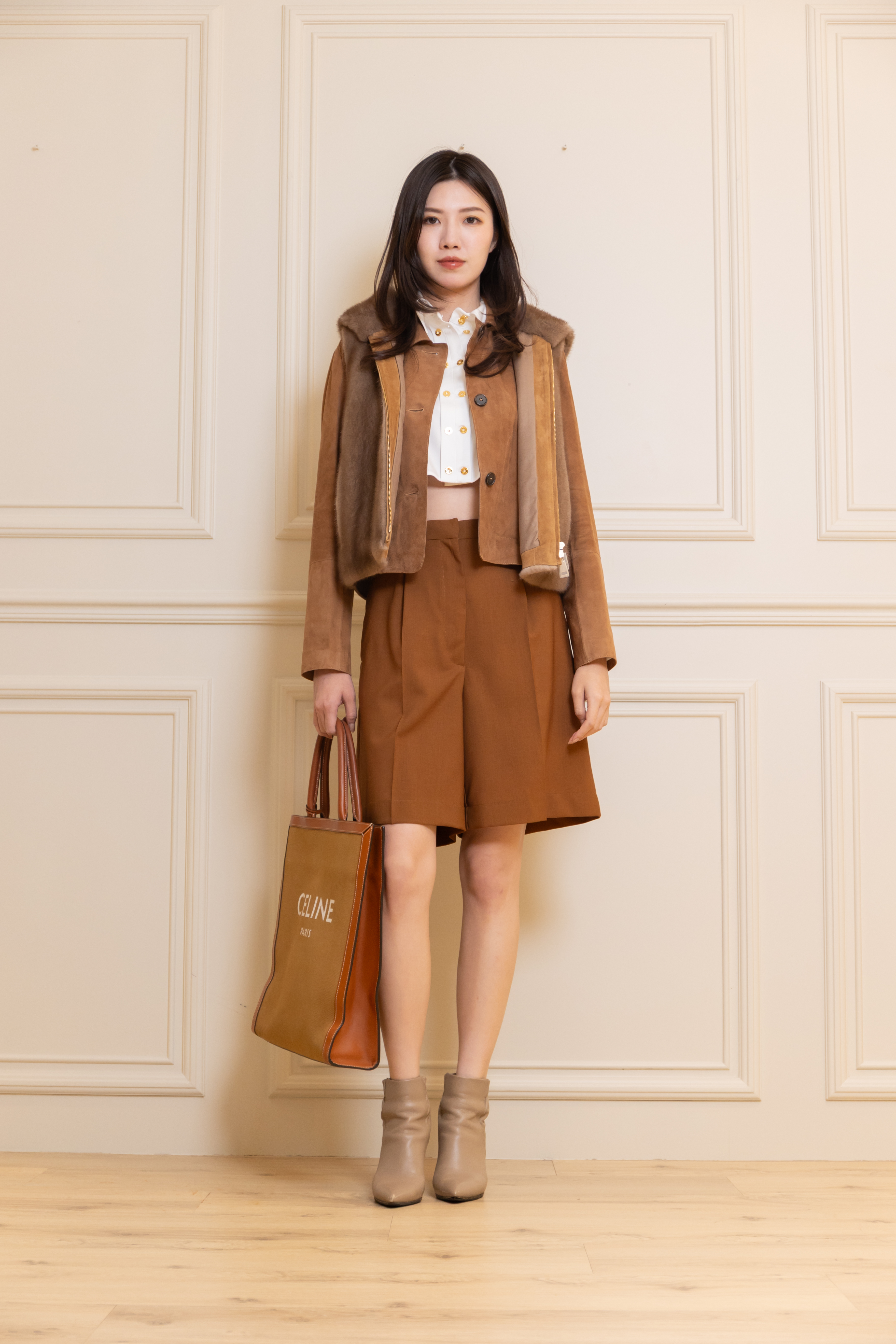 MANZONI 24 連帽皮草背心