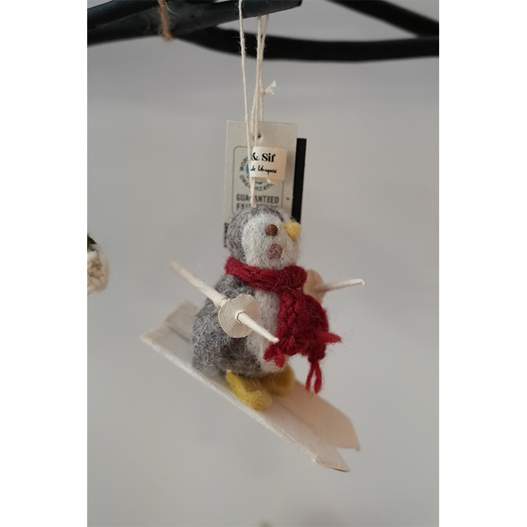 丹麥Gry&Sif 聖誕掛飾-Penguin on Skis(14523)