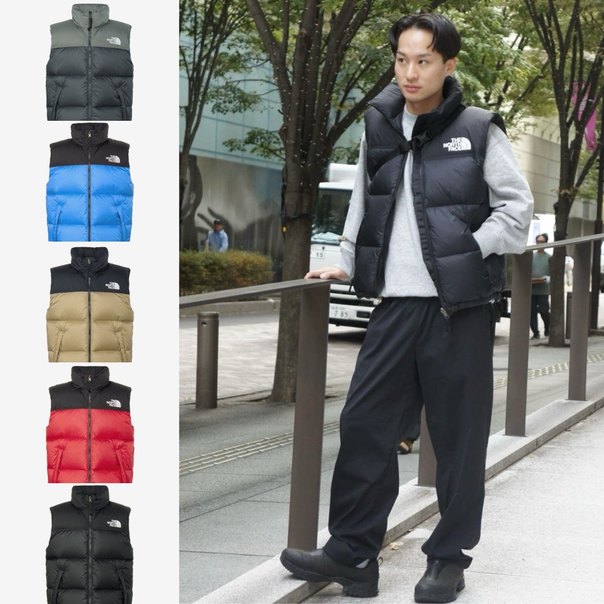 預購┃日本 男版 THE NORTH FACE NUPTSE VEST 防潑水 撞色 羽絨背心