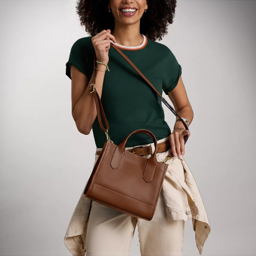 Kyler 真皮兩用方包-棕色 SHB3135210