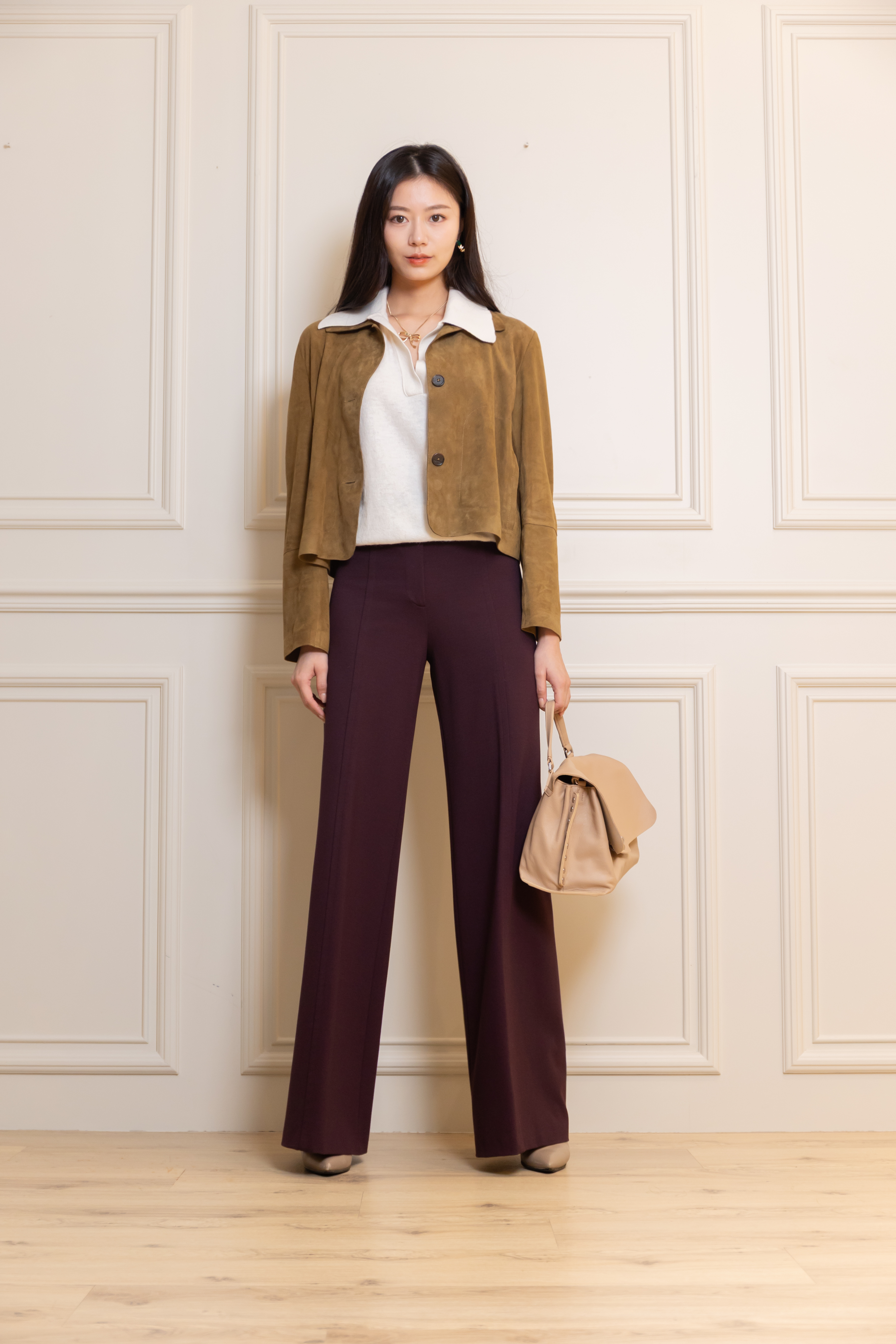 LIVIANA CONTI 寬褲(酒紅)