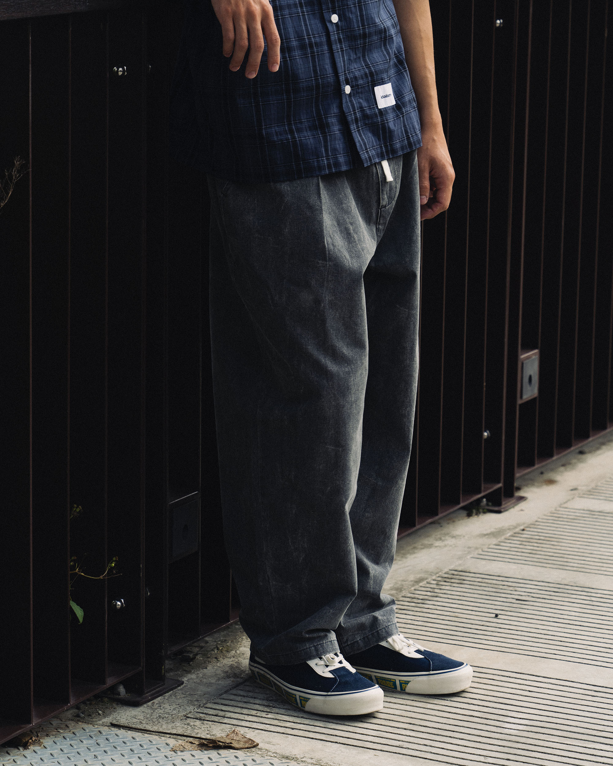 idealism Washed Trouser 淺藍 灰 寬錐形 水洗長褲【ID25037】