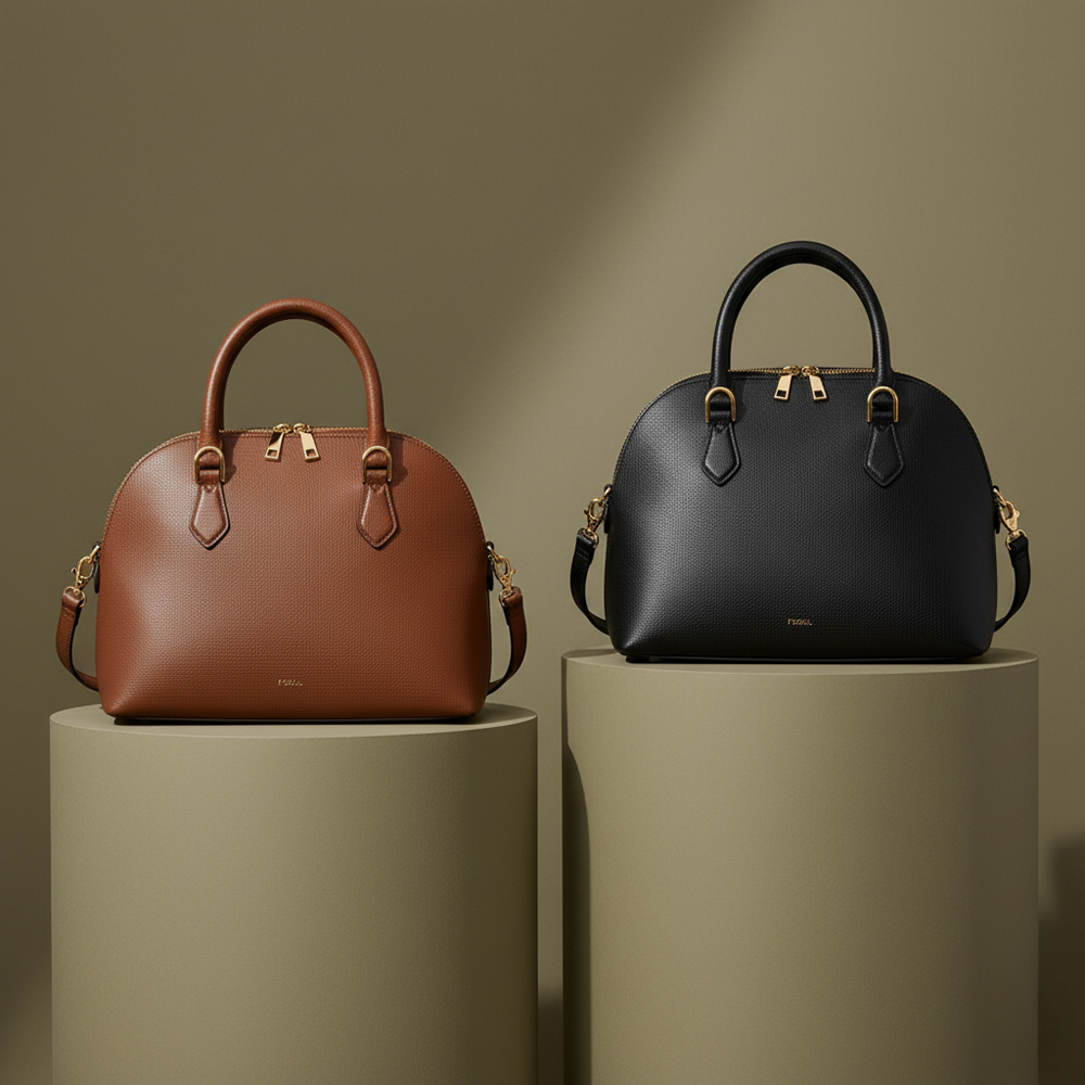 Bri 真皮半月形手提包 (兩色可選)