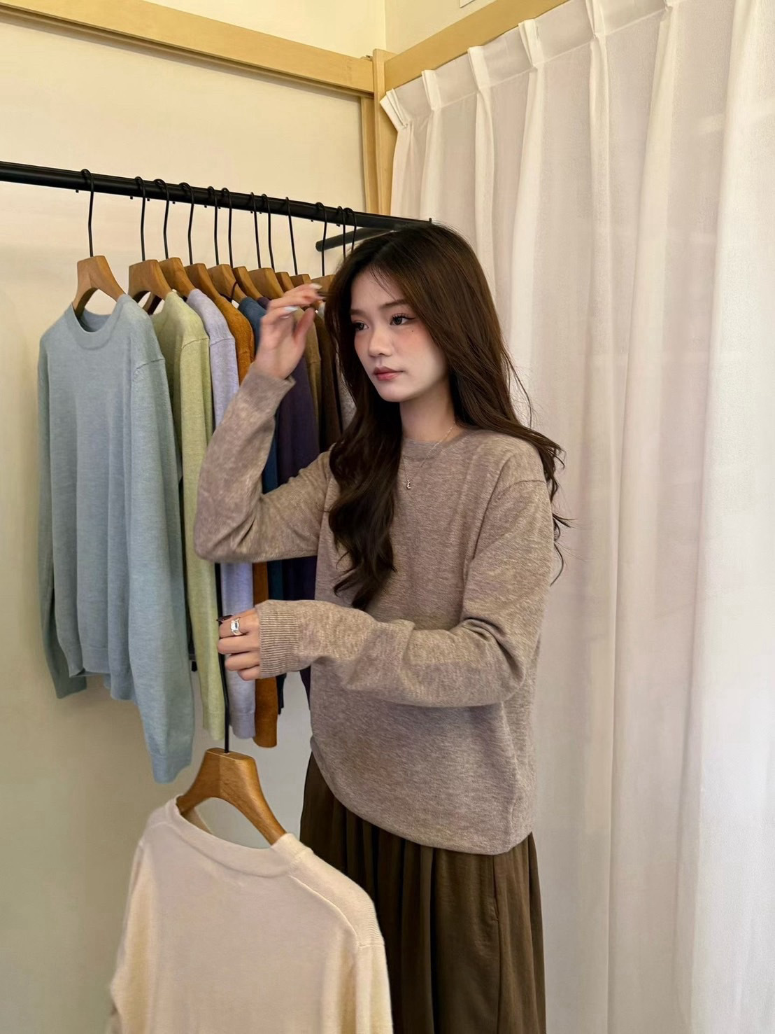 100%人氣王抗起球圓領針織衫 ⚡ 闆娘包色款 ⚡