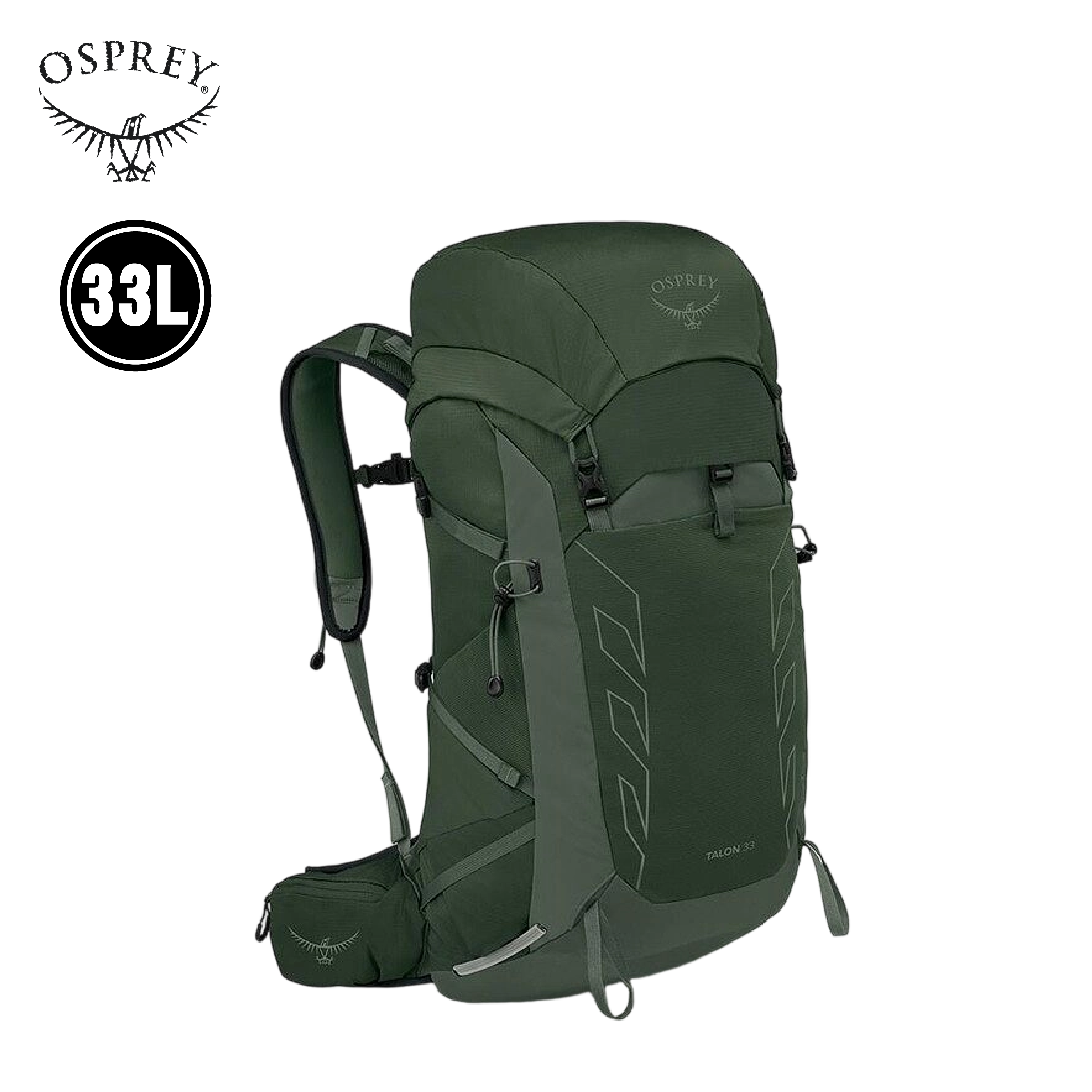 OSPREY 美國 Talon 33L 登山背包 (綠冠葉綠色) 72OS006780