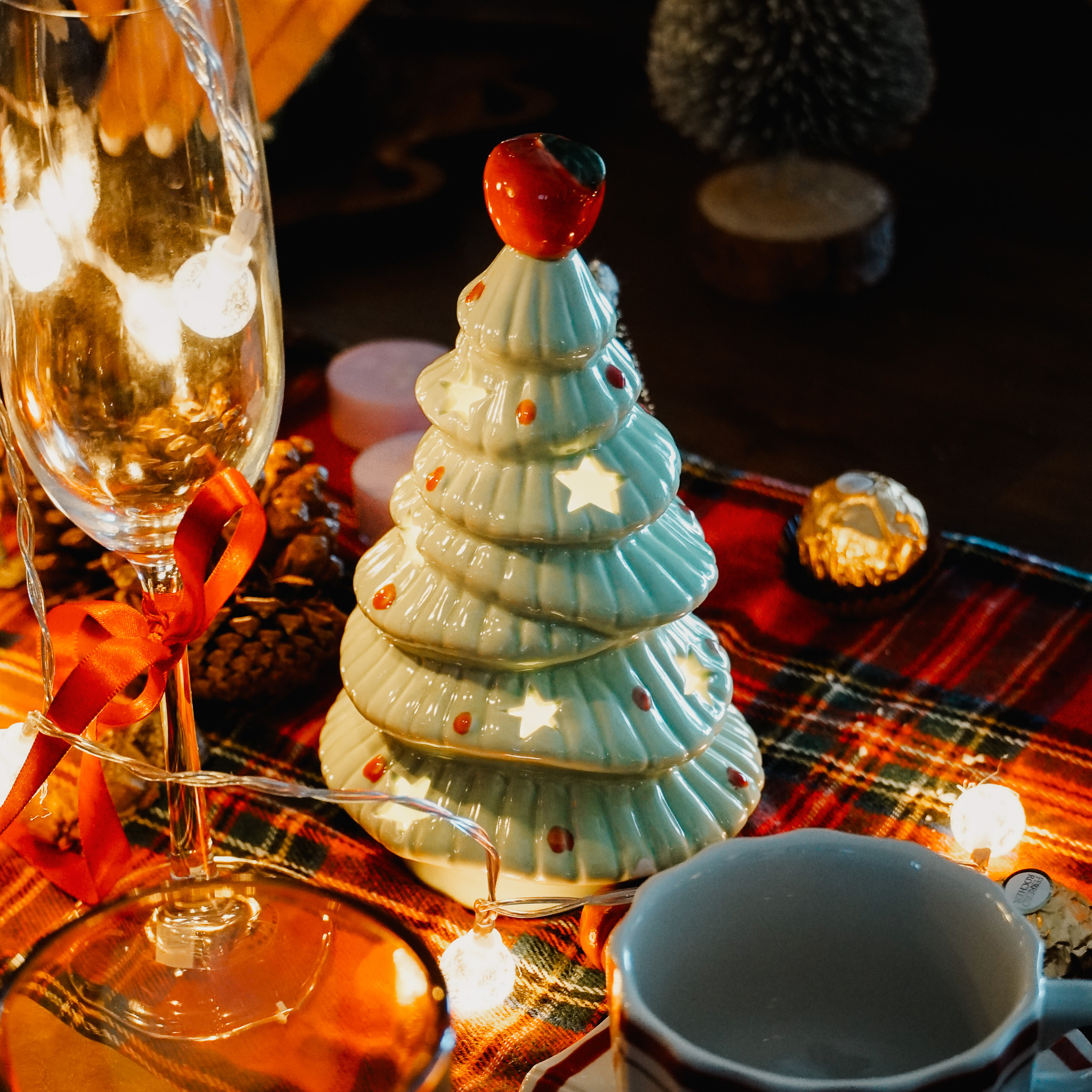 陶瓷聖誕樹小夜燈 共三款