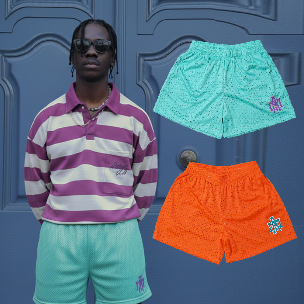 MTA CLASSIC MESH SHORTS 綠色 橘色 透氣 網眼 經典款 單層 網布 短褲【M25AWBS01】