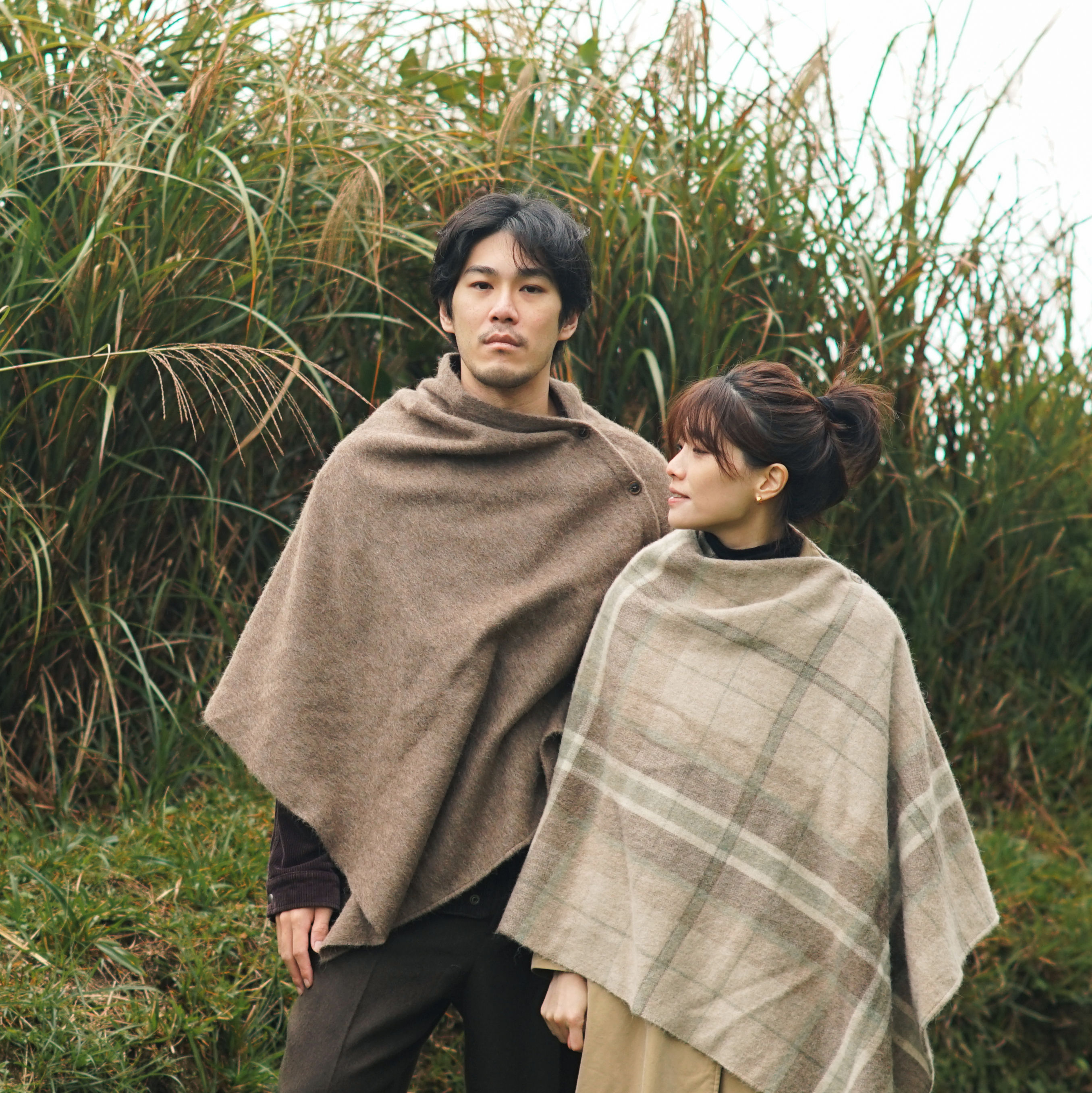 安地斯羊駝斗篷｜Baby alpaca – 壤土｜秘魯