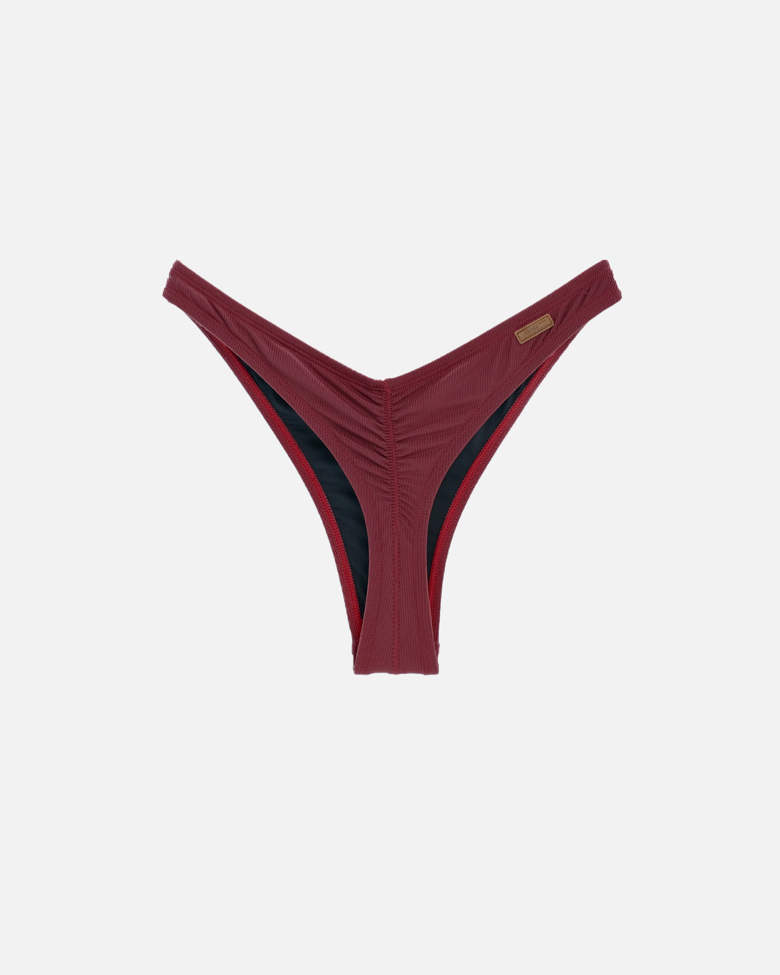 【羅紋酒紅棕】VEW 海鷗丁字泳褲