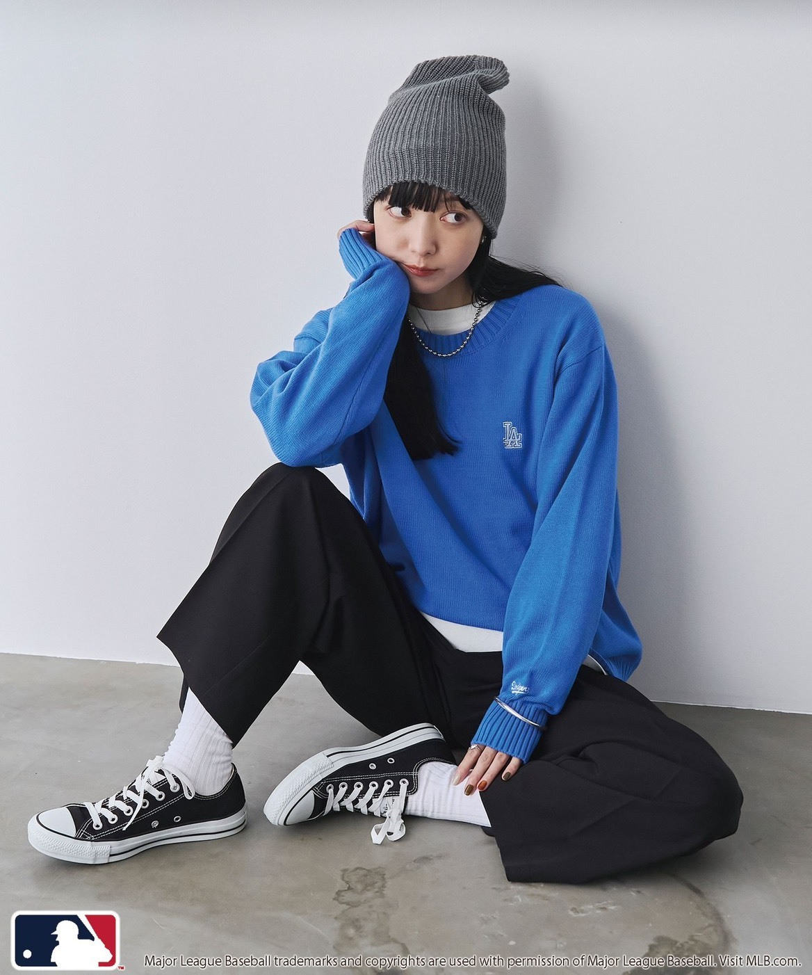 #日本限定預購 MLB 大聯盟限定款 標誌圓領針織衫 六色