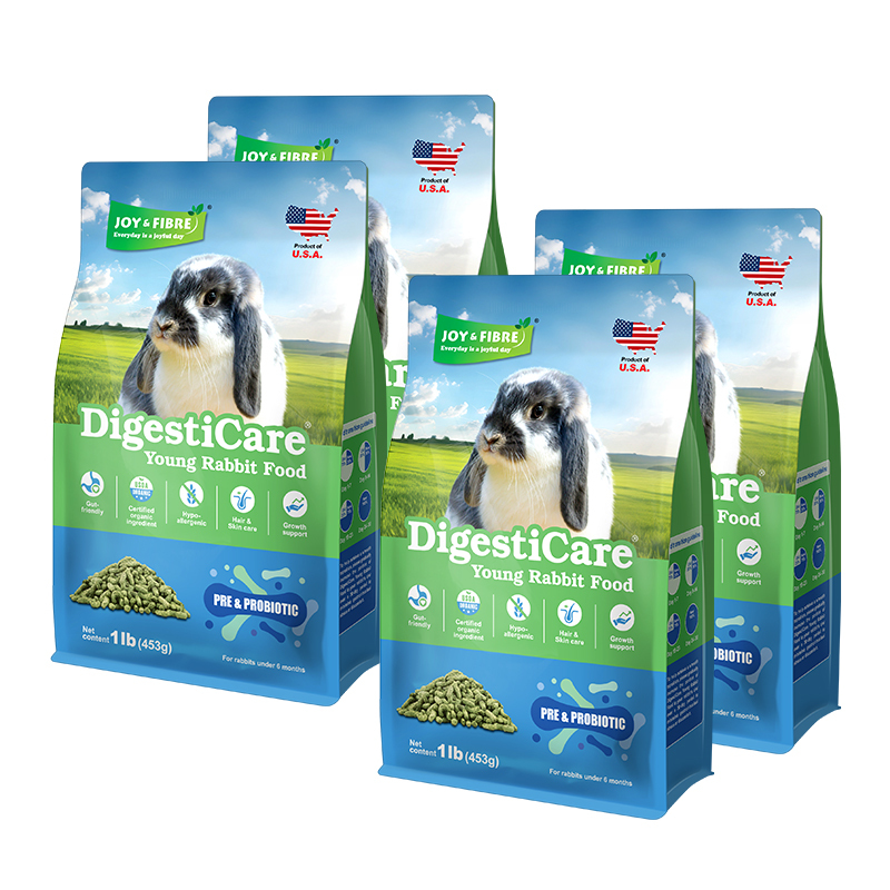 Joy & Fibre® 有機提摩西草護腸幼兔糧 - 1lb x4包