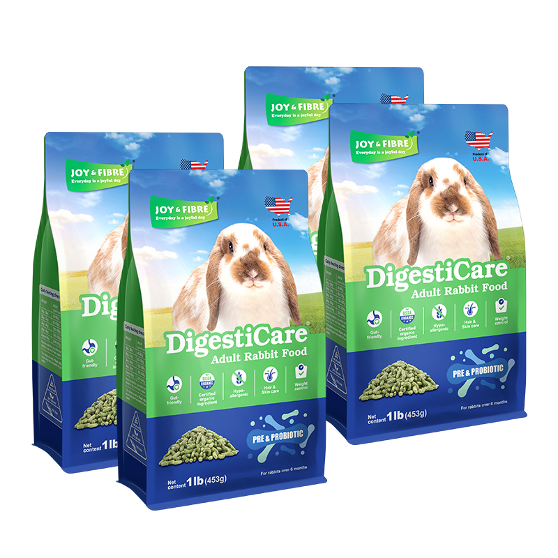 Joy & Fibre® 有機提摩西草護腸成兔糧 - 1lb x4包
