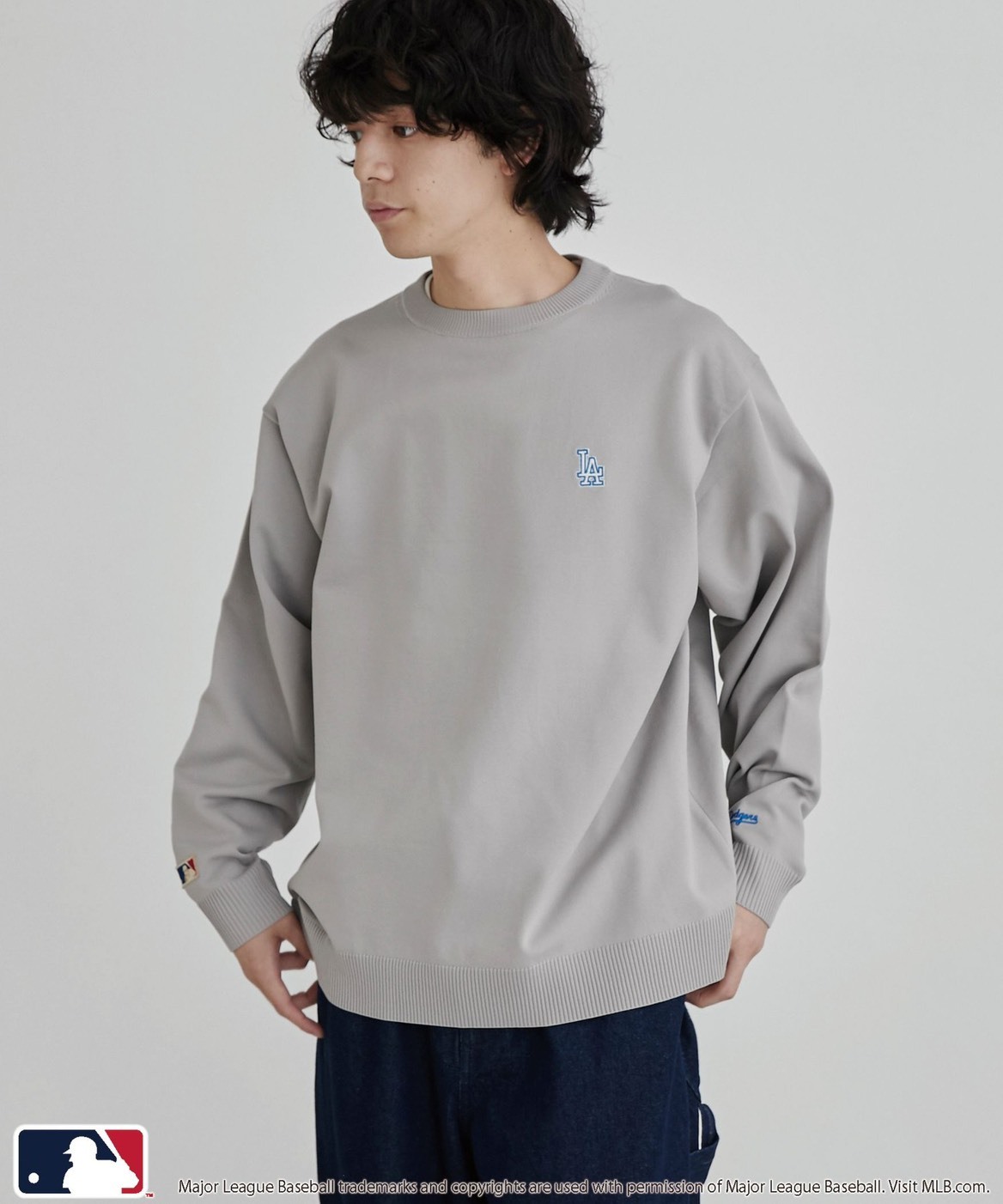 #日本限定預購 MLB 大聯盟限定款 徽章圓領針織衫 六色