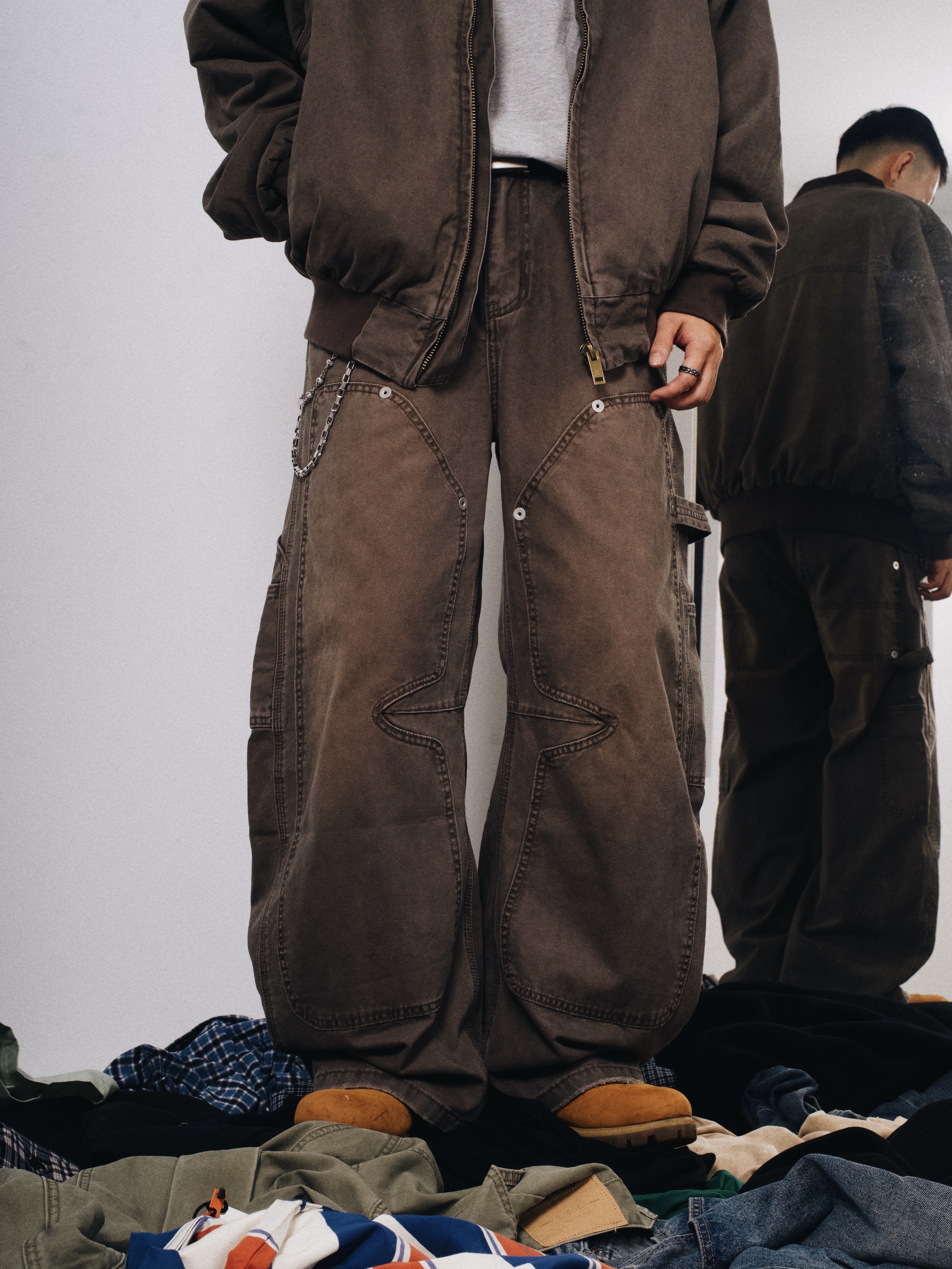 OurPick Washed Carpenter Baggy Jeans 水洗畫家彎刀褲 3色