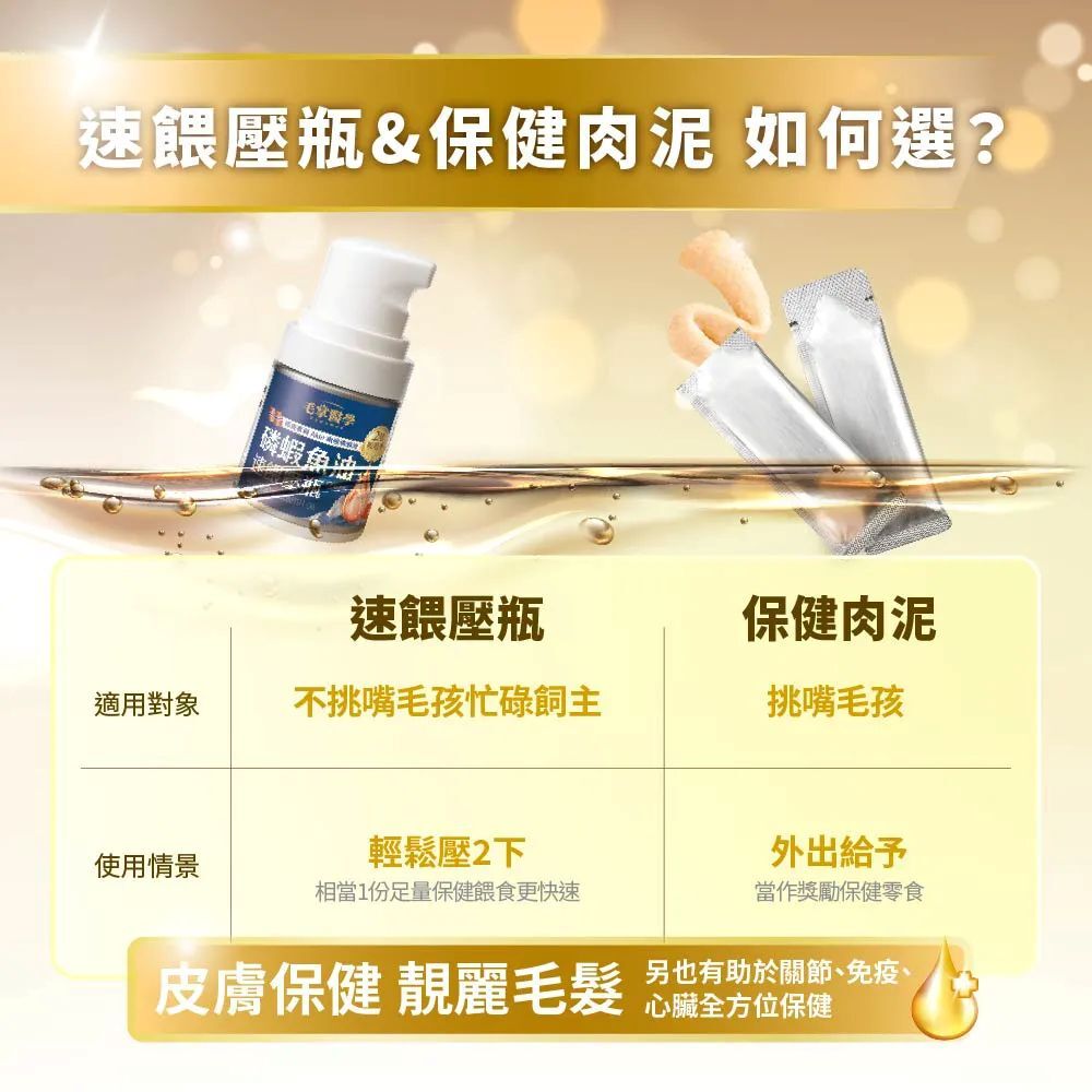 毛掌醫學｜犬貓 磷蝦魚油罐 16ml  (限時優惠活動)