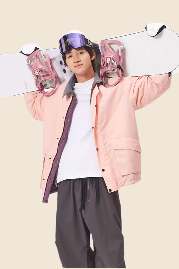TAOTECH-2L雙面保暖夾克－粉色拼紫色