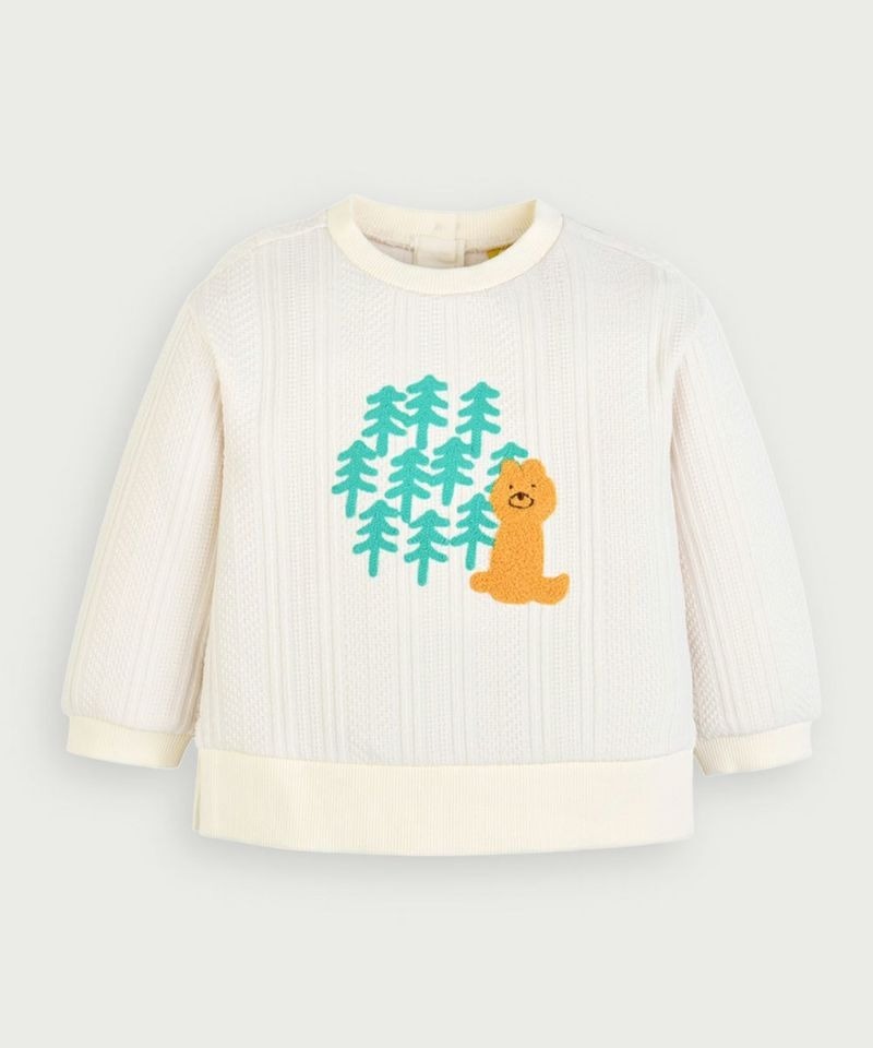 Moimoln☘︎25冬 呆萌熊森林提花上衣