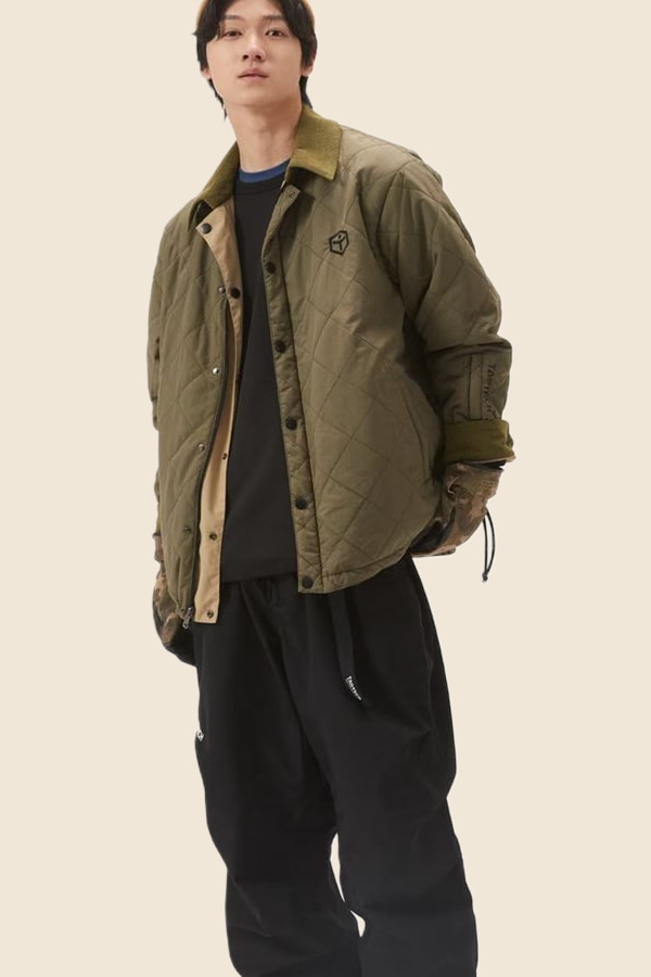 TAOTECH-2L雙面保暖夾克－卡其拼軍綠