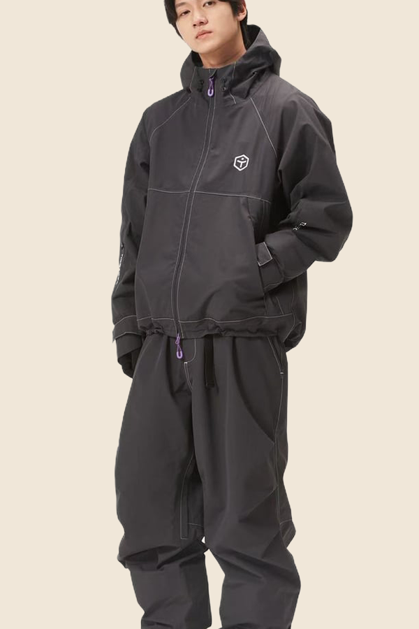 TAOTECH-3L全拉鏈寬鬆硬殼雪服－深灰色