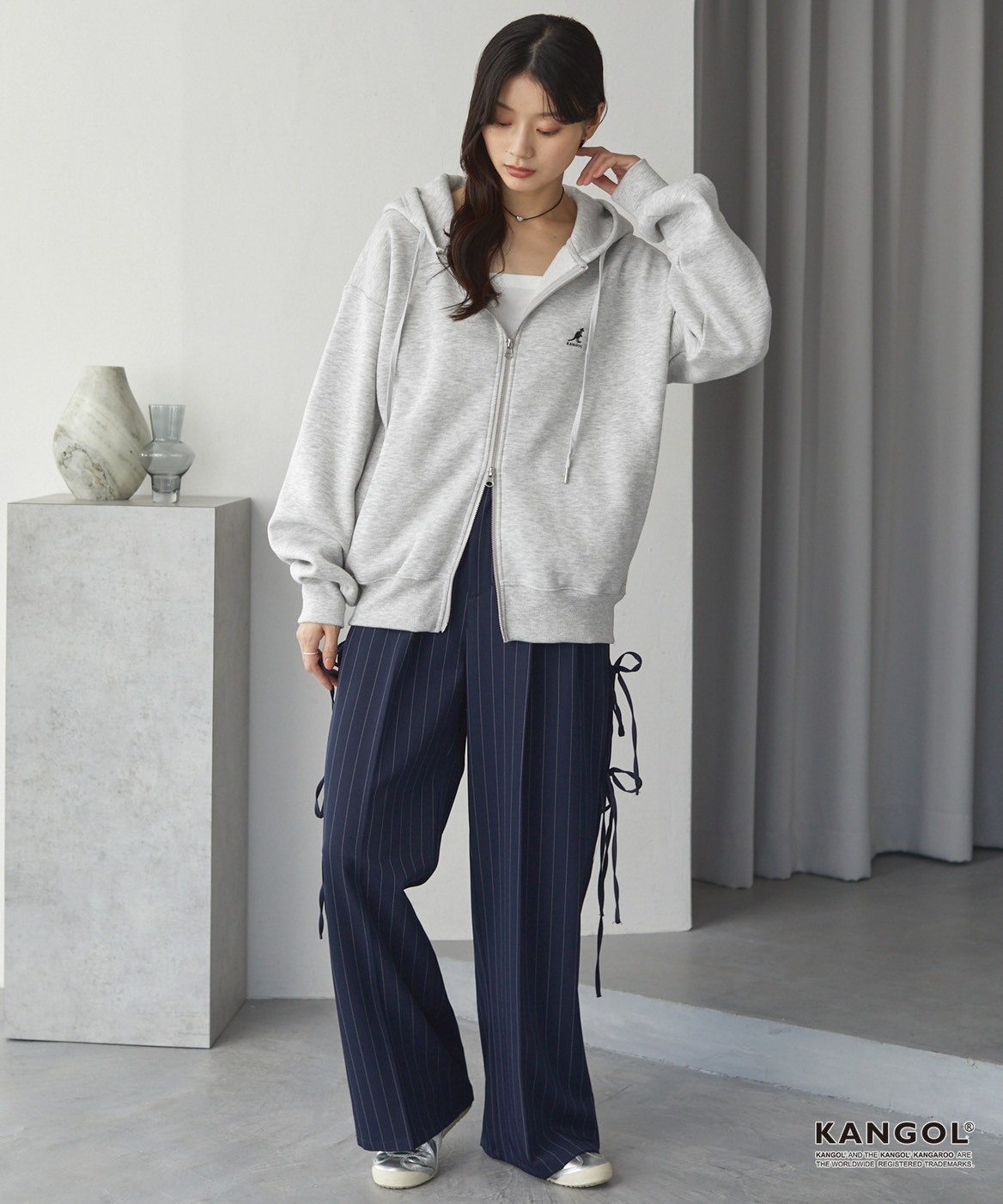 #預購 日本限定 KANGOL 刺繡雙拉鍊連帽衫 五色