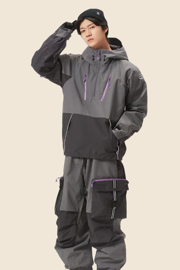 TAOTECH-2L套頭雪衣－灰紫
