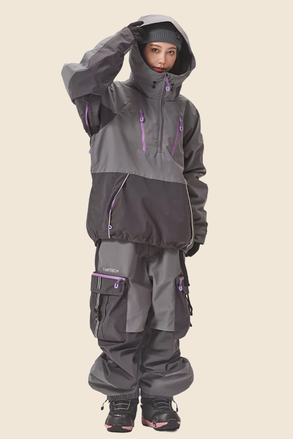 TAOTECH-2L套頭雪衣－灰紫
