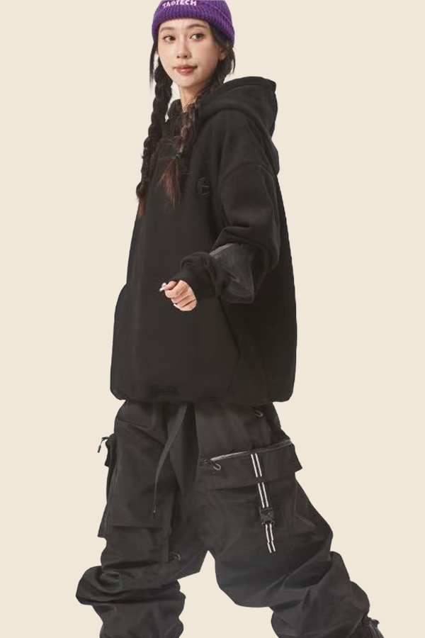 TAOTECH-2L寬鬆工裝雪褲－經典黑