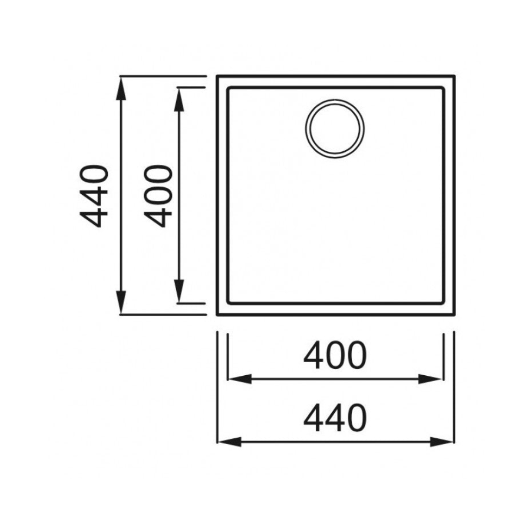 Elleci Quadra 102 Undermount Ghisa花崗岩石黑色廚房枱底盆 (不包括安裝)