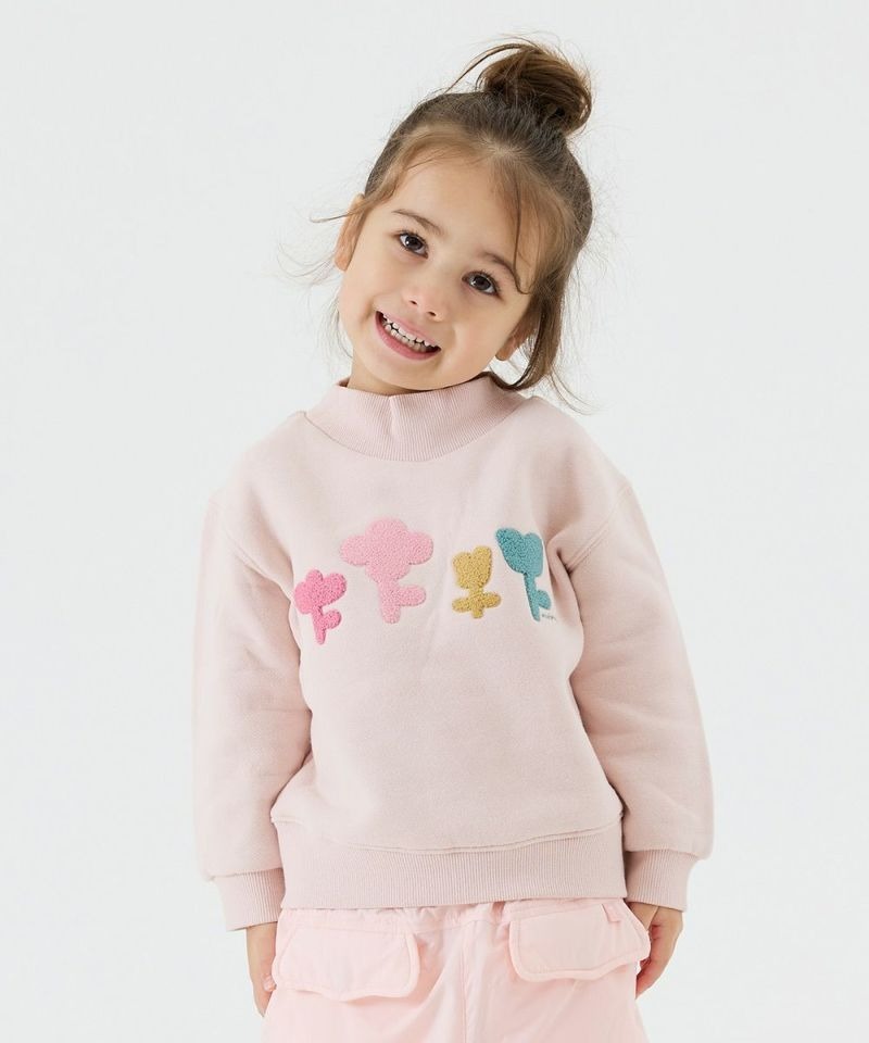 Moimoln☘︎25冬 花卉圖案抓絨上衣|粉色