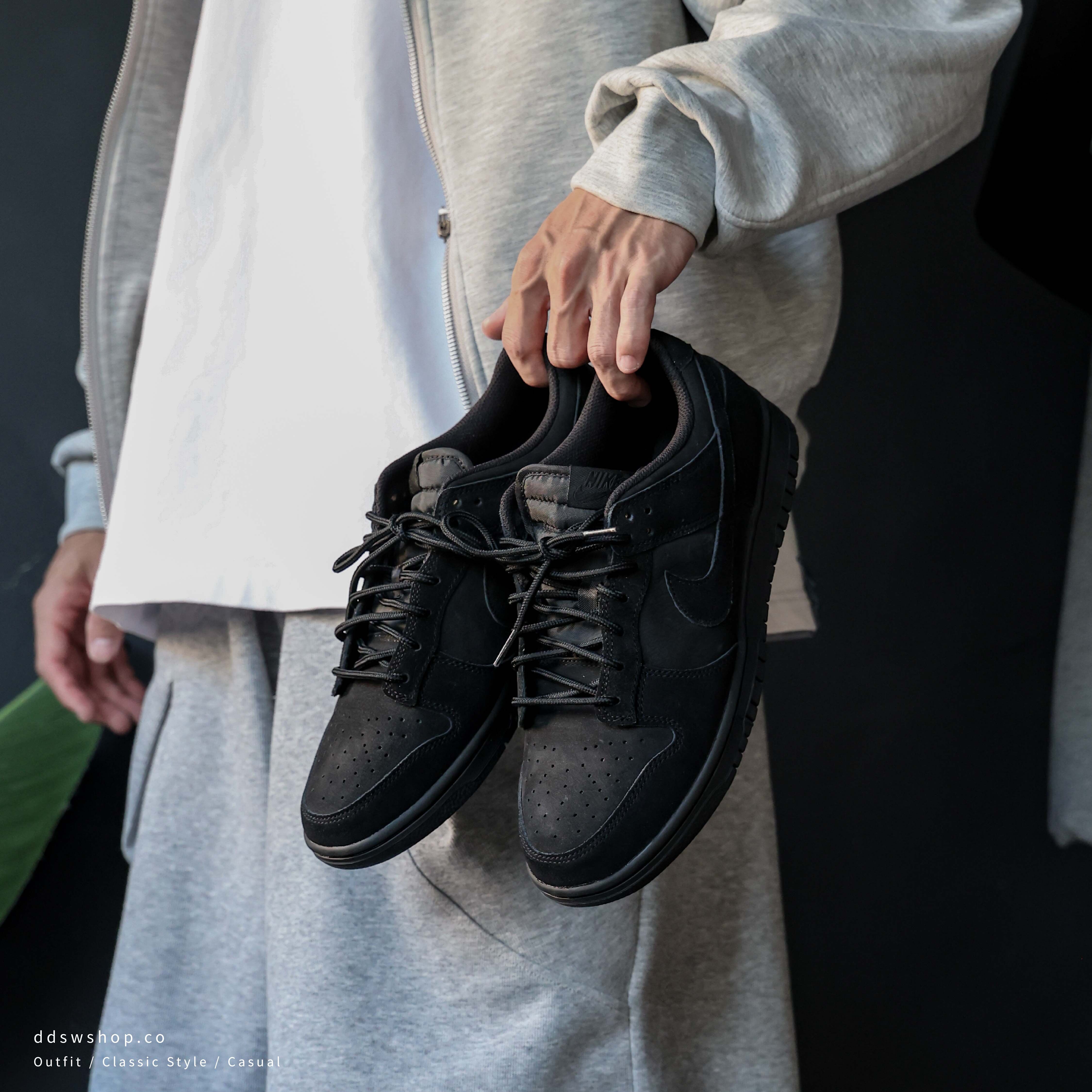 "代購" Nike Dunk Low SE Triple Black 黑色 復古麂皮 男女鞋 IB6651-001