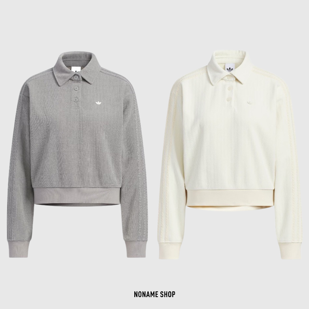 ADIDAS ORIGINALS CHENILLE COZY WINTER 燈芯絨 POLO衫 長袖 兩色 (女款)